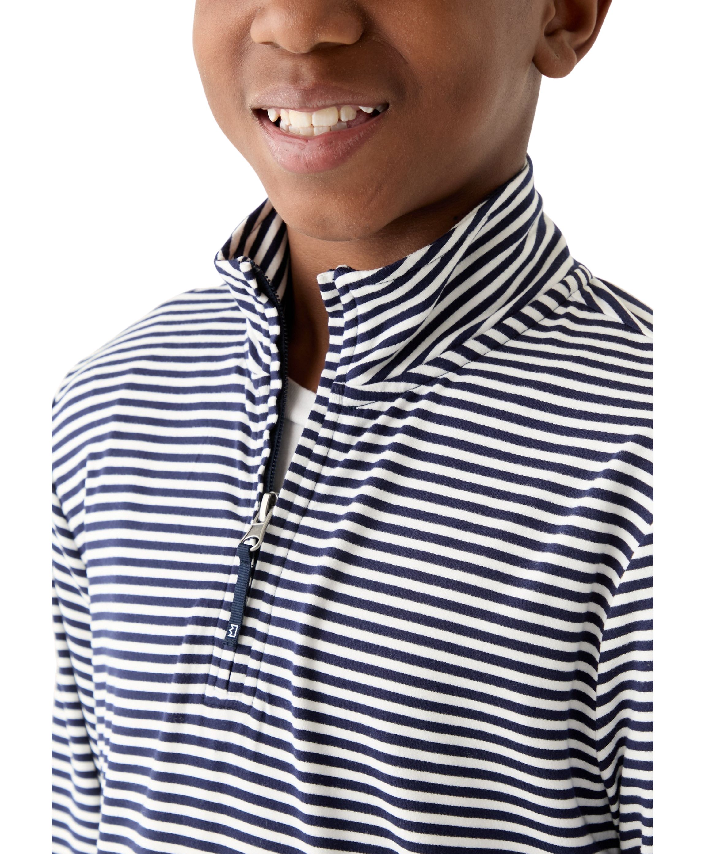 Boys 8-20 Stripe Performance 1/4 Zip Pullover
