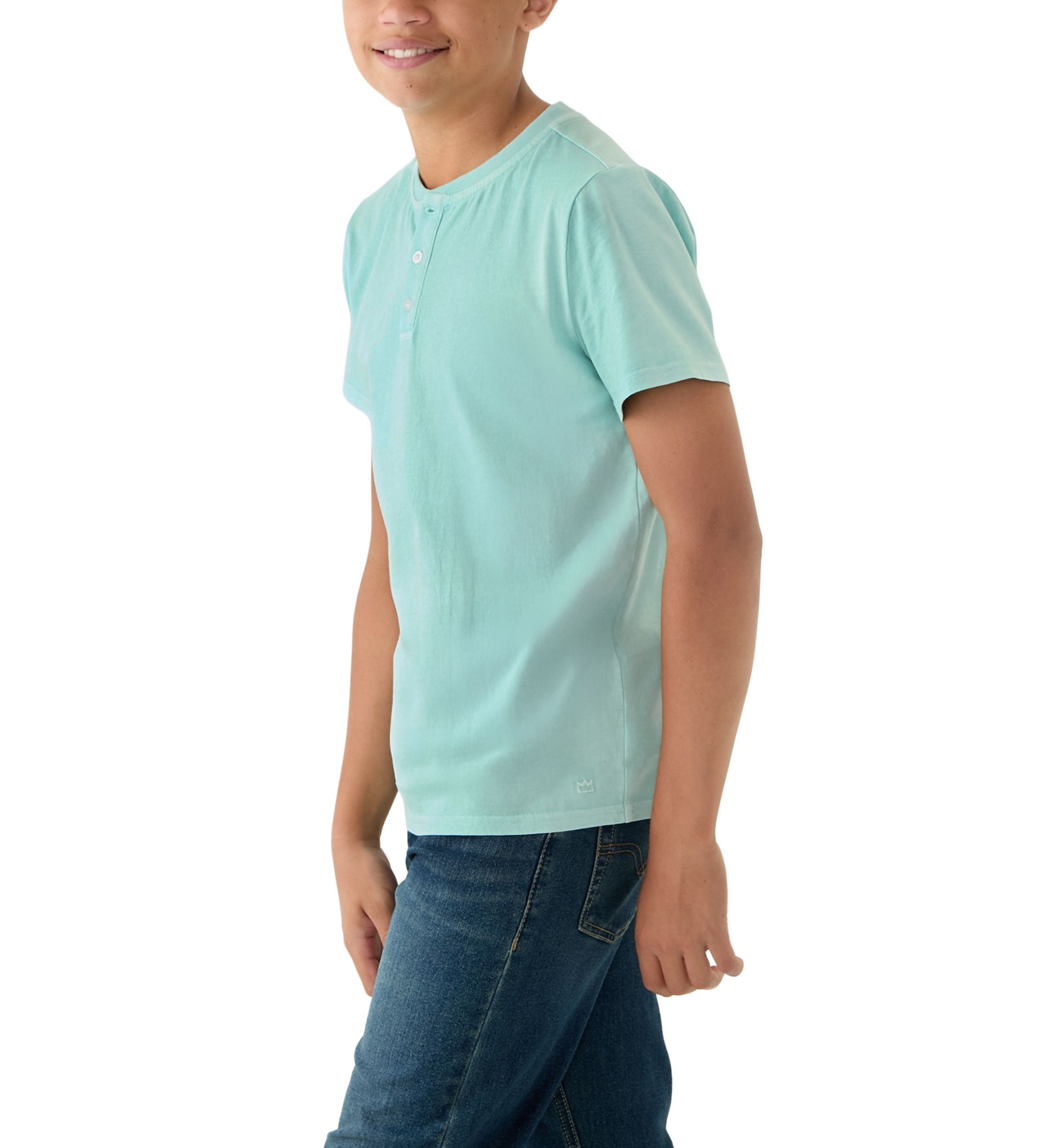 Boys 8-20 Solid Henley Shirt 