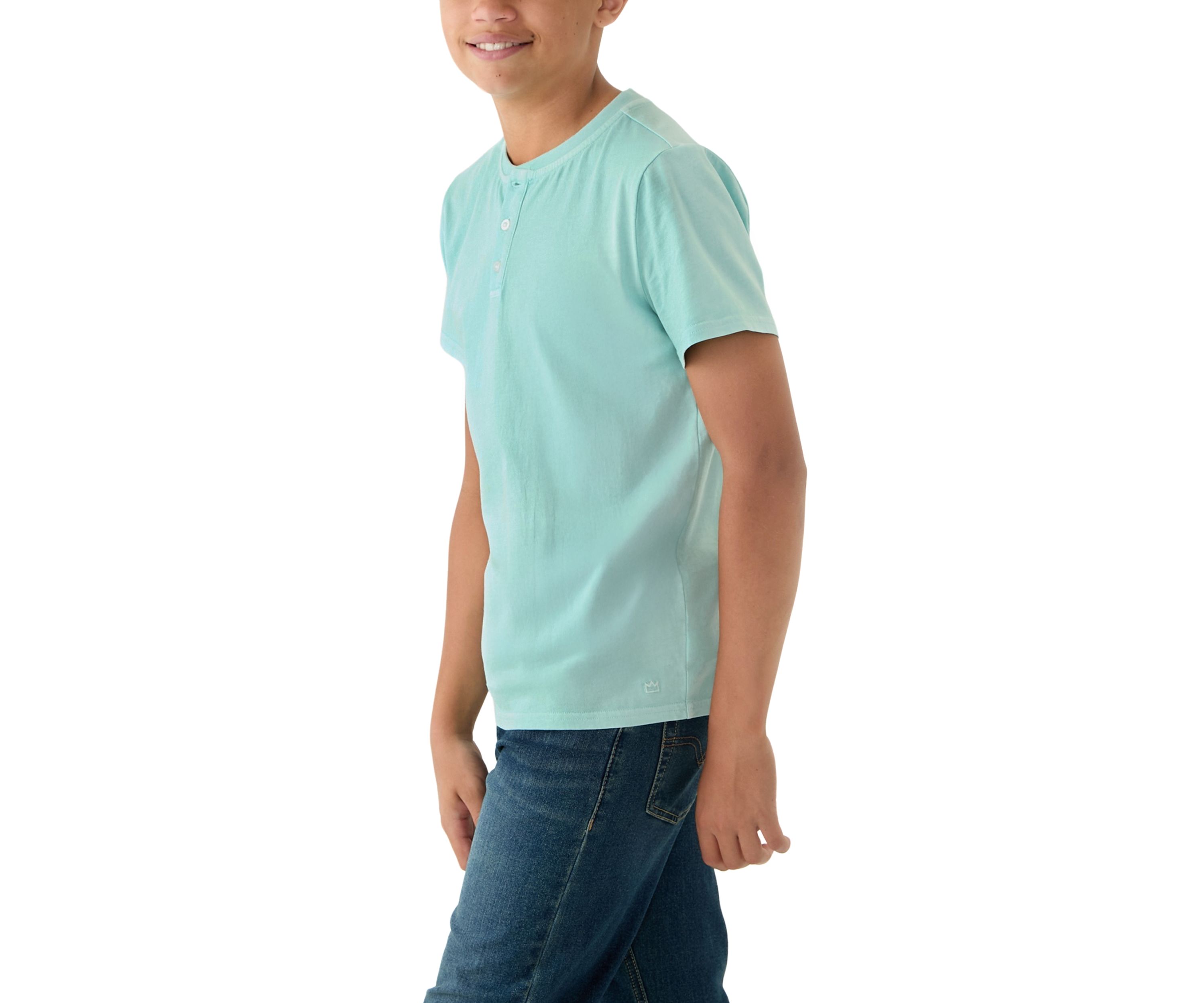 Boys 8-20 Solid Henley Shirt 