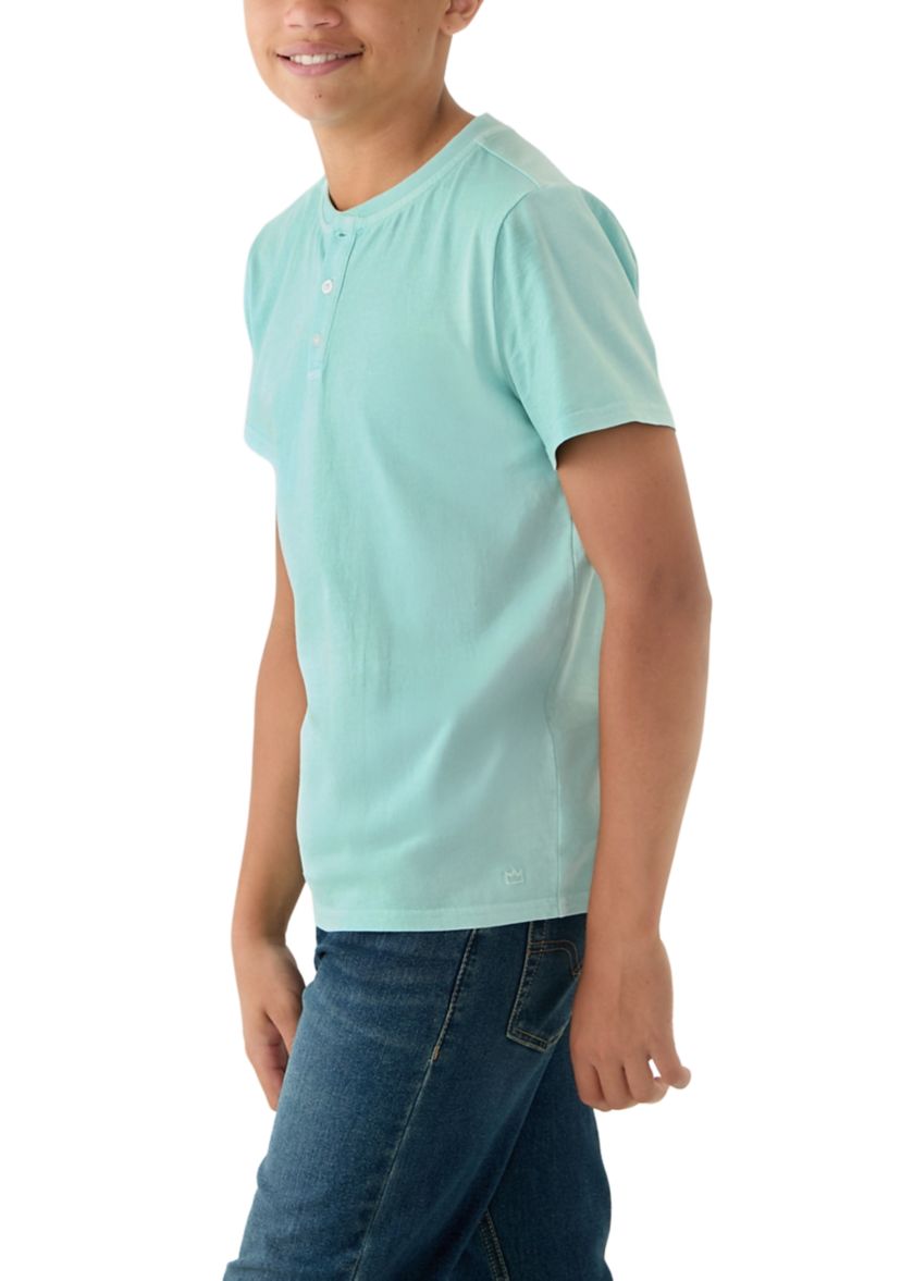 Boys 8-20 Solid Henley Shirt 