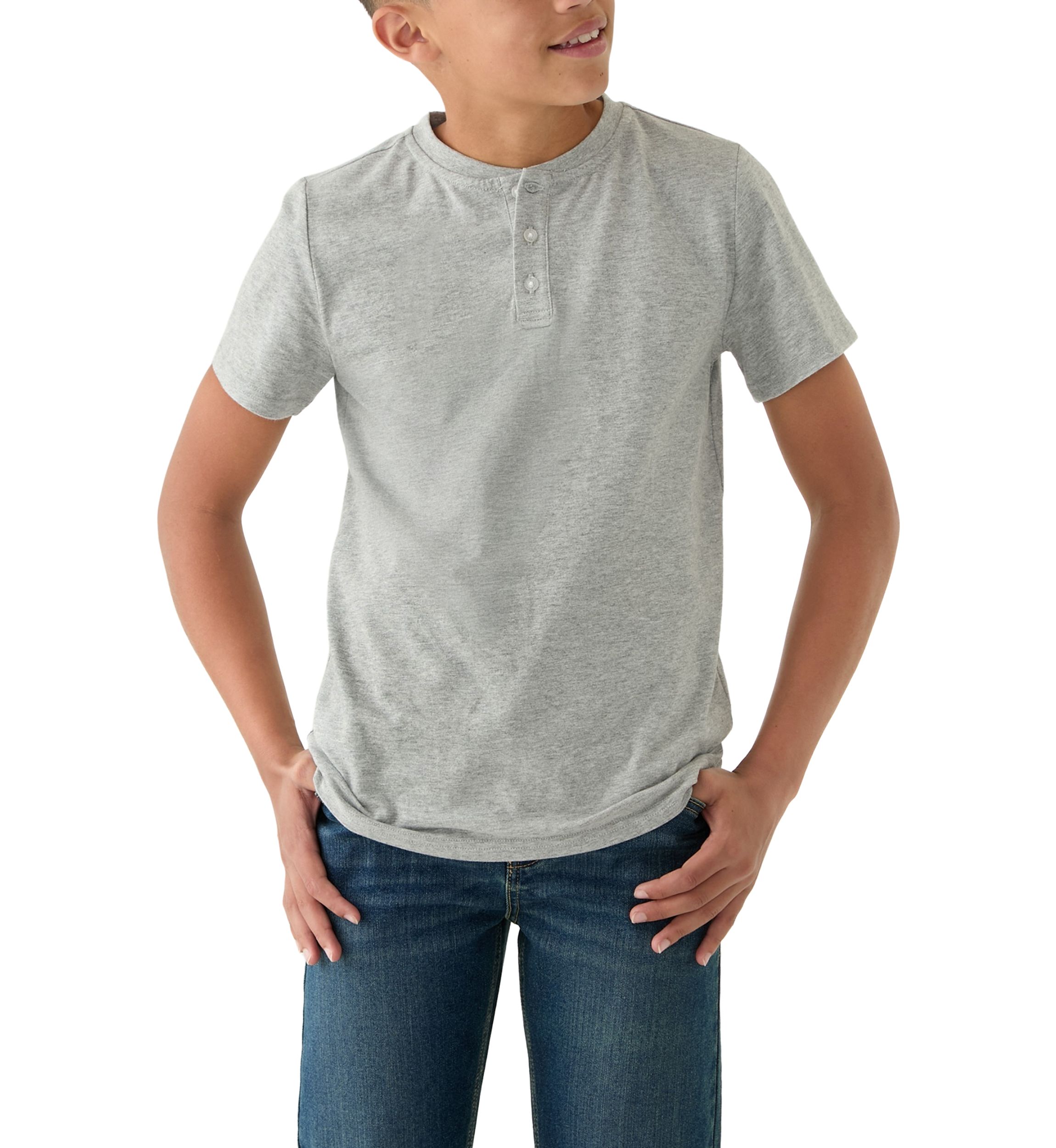 Boys 8-20 Solid Henley Shirt 