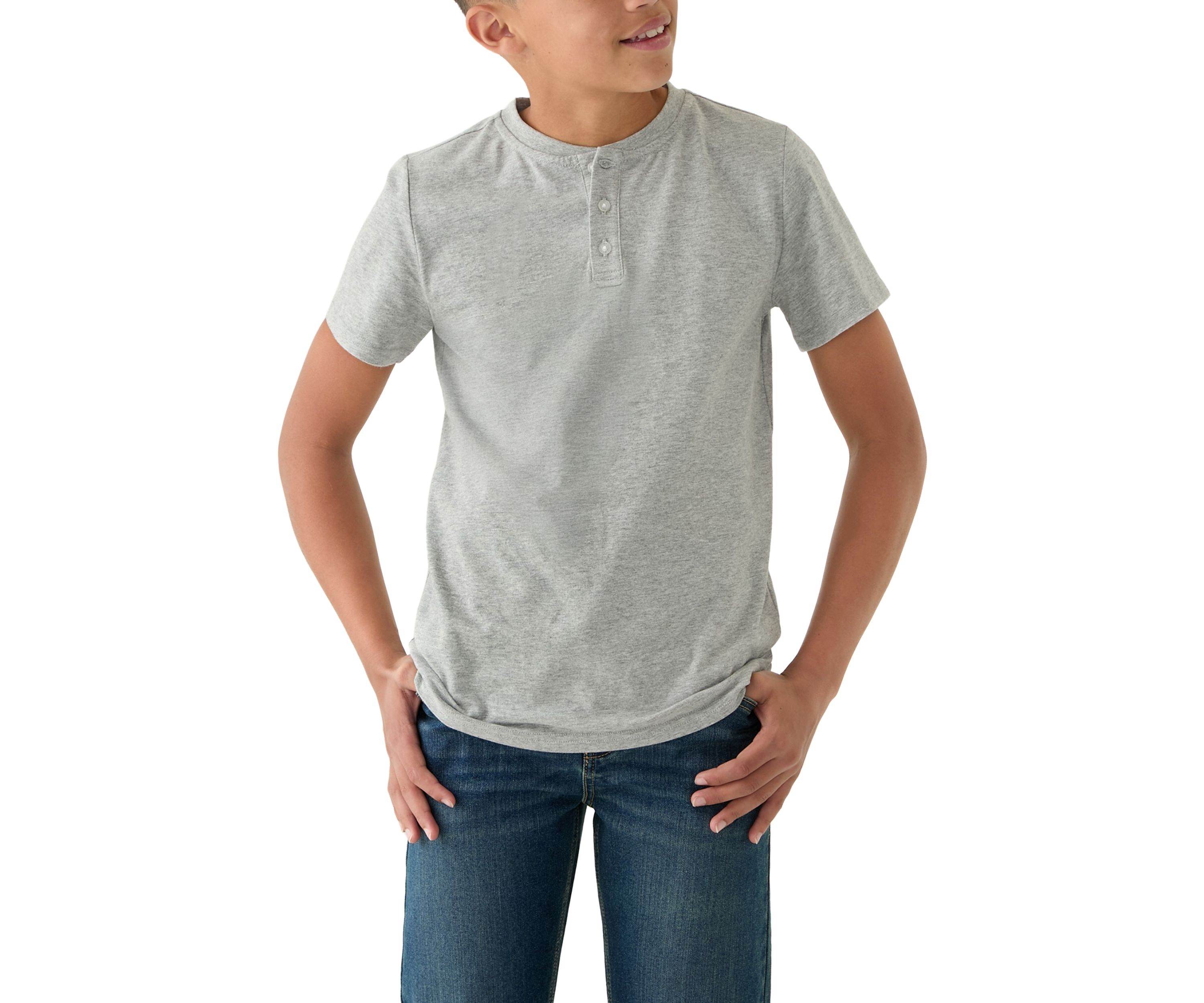 Boys 8-20 Solid Henley Shirt 