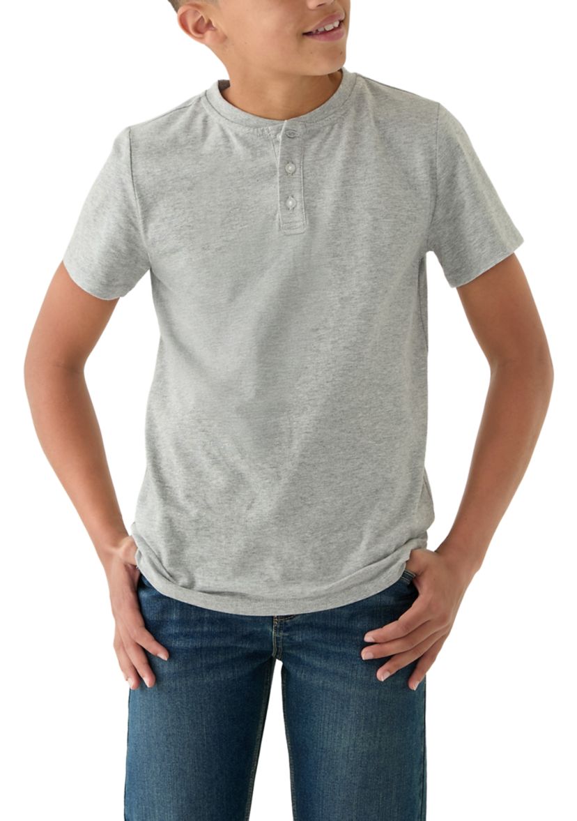 Boys 8-20 Solid Henley Shirt 