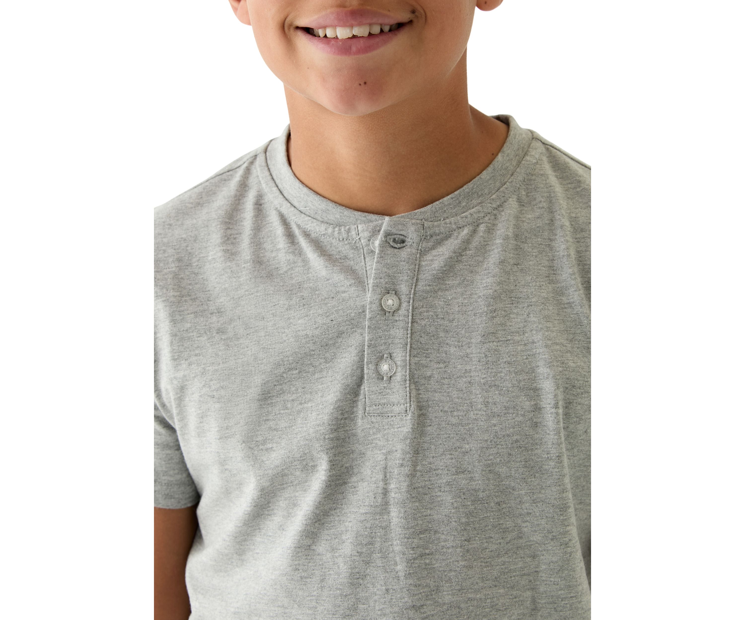 Boys 8-20 Solid Henley Shirt 