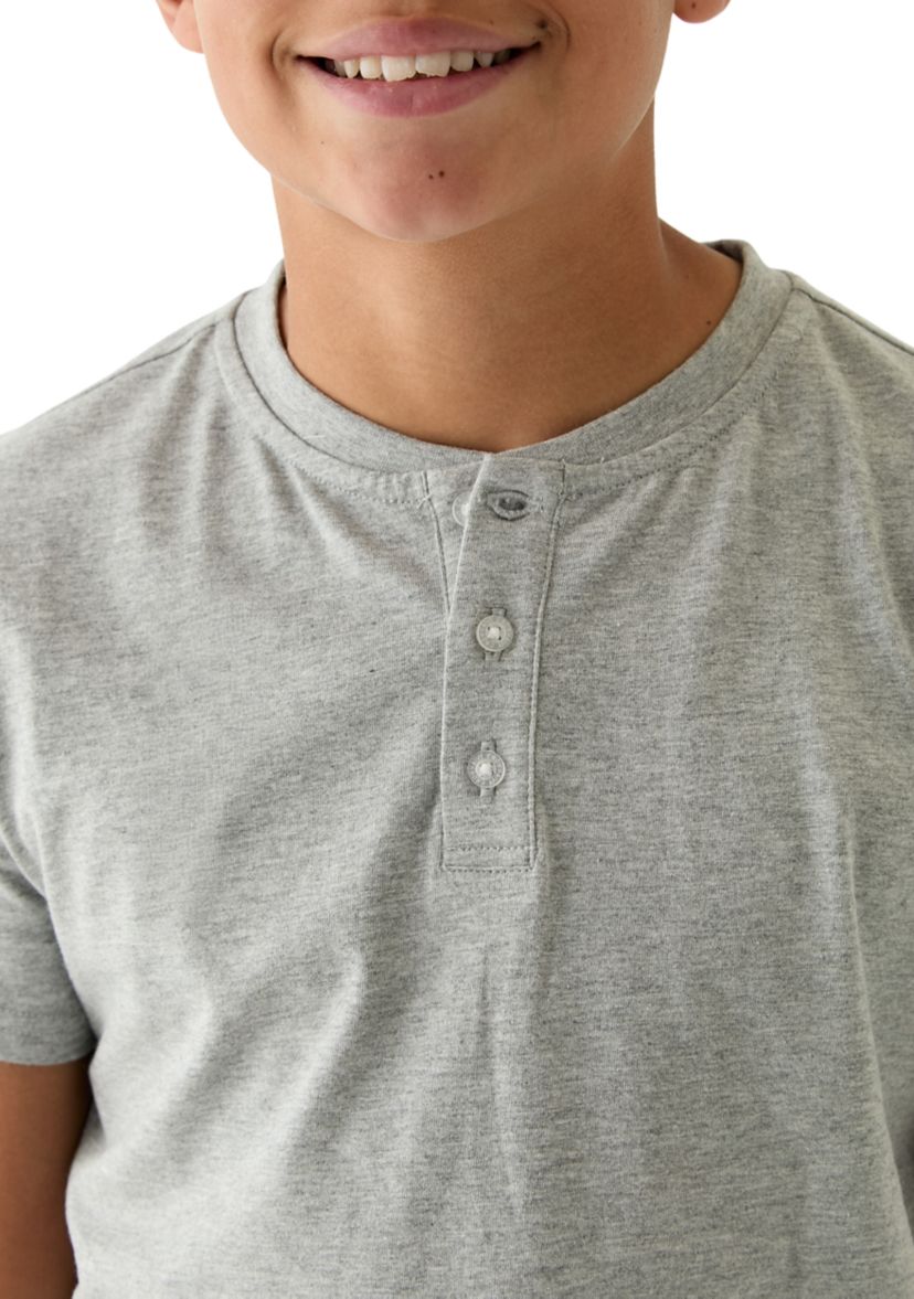 Boys 8-20 Solid Henley Shirt 