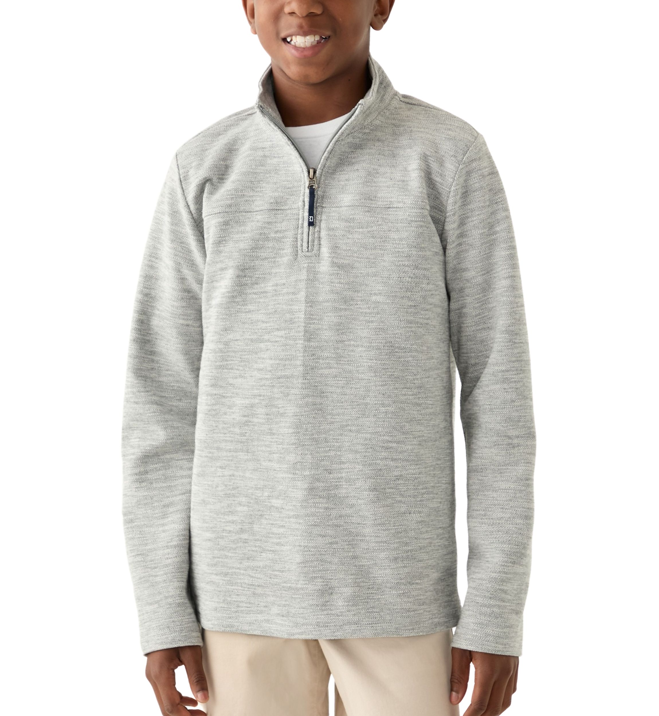 Boys 8-20 Herringbone 1/4 Zip Pullover