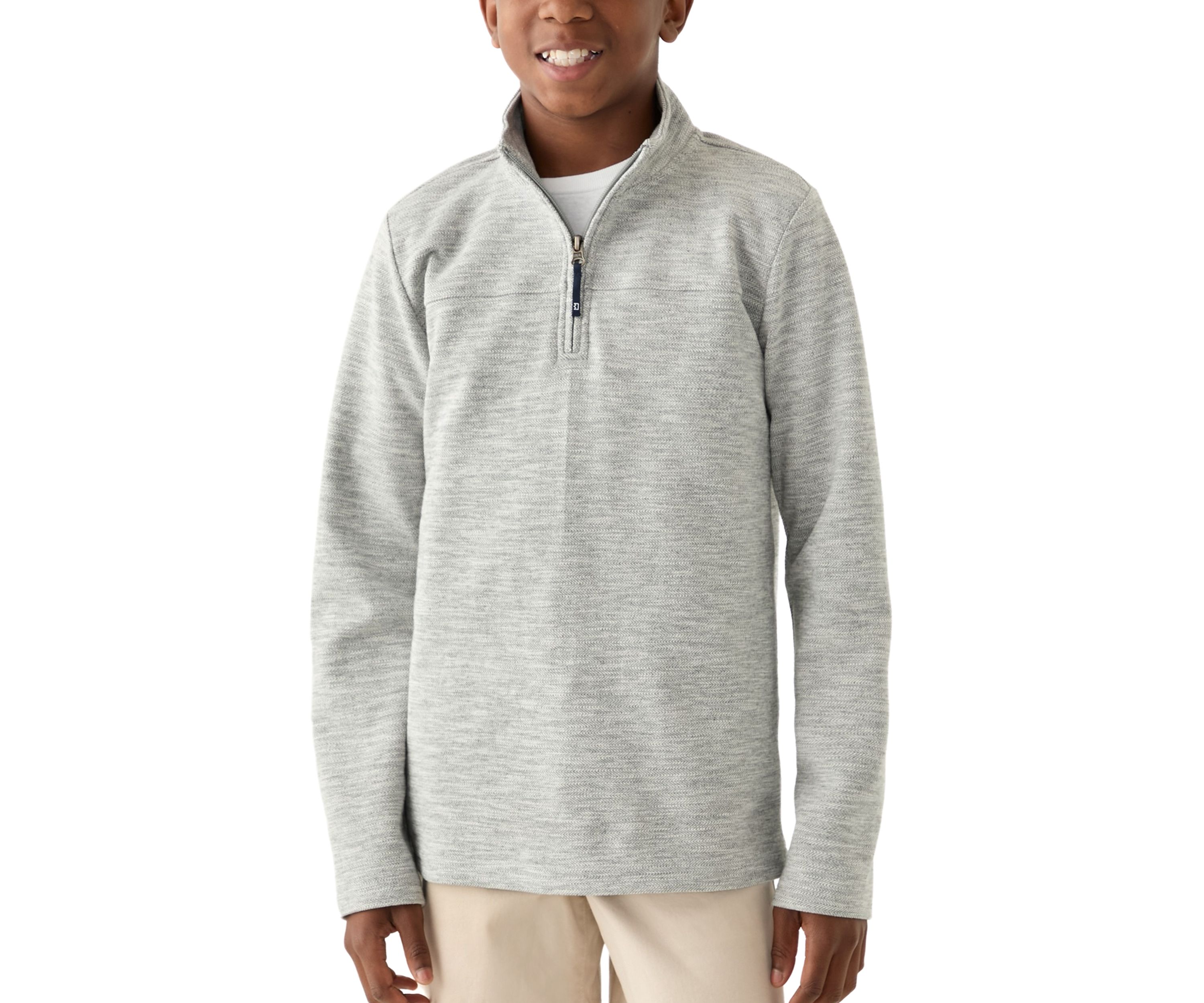 Boys 8-20 Herringbone 1/4 Zip Pullover