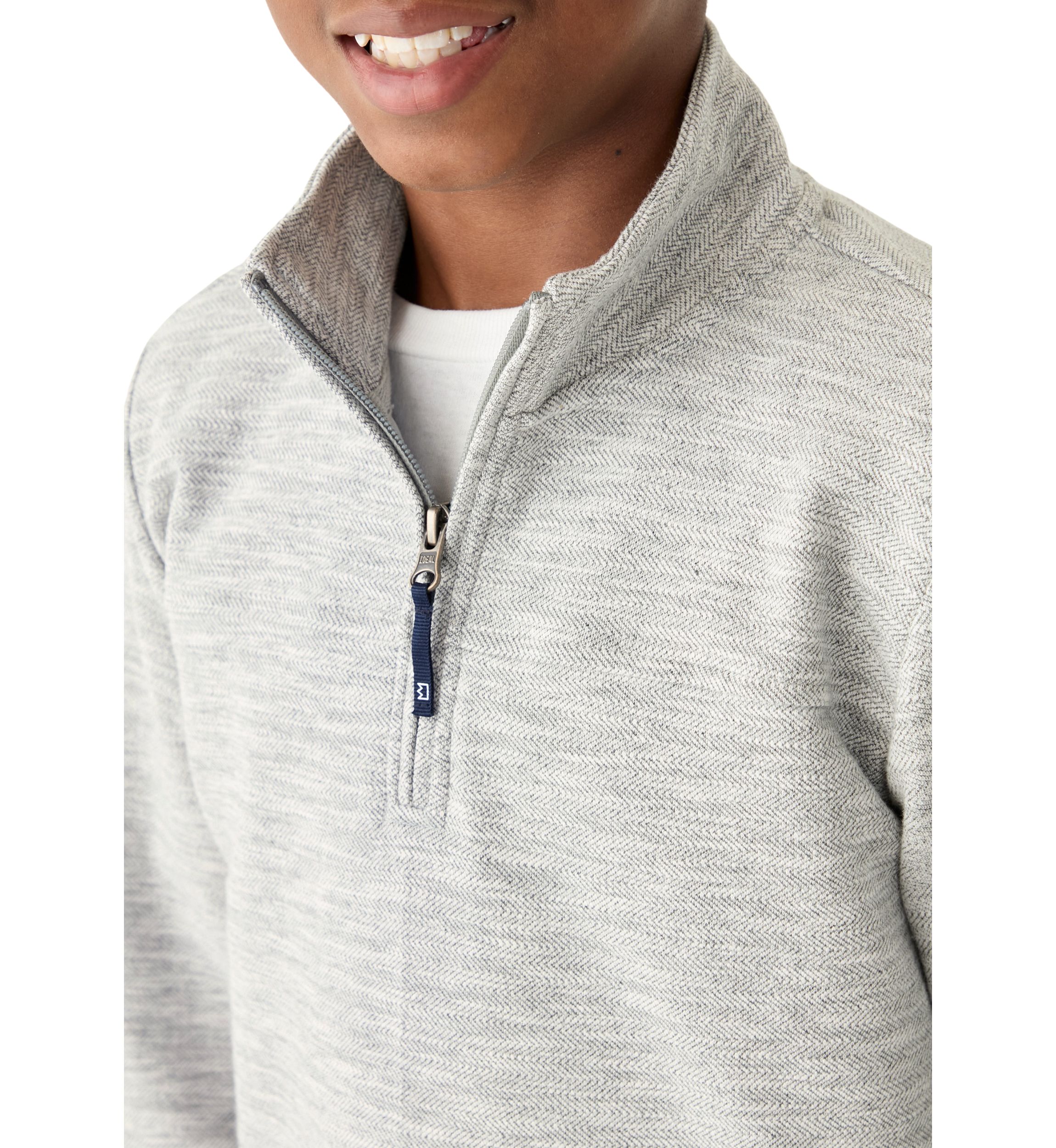 Boys 8-20 Herringbone 1/4 Zip Pullover