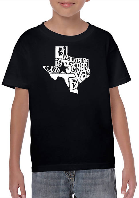 Boys 8-20 Word Art T Shirt - Everything is Bigger in Texas