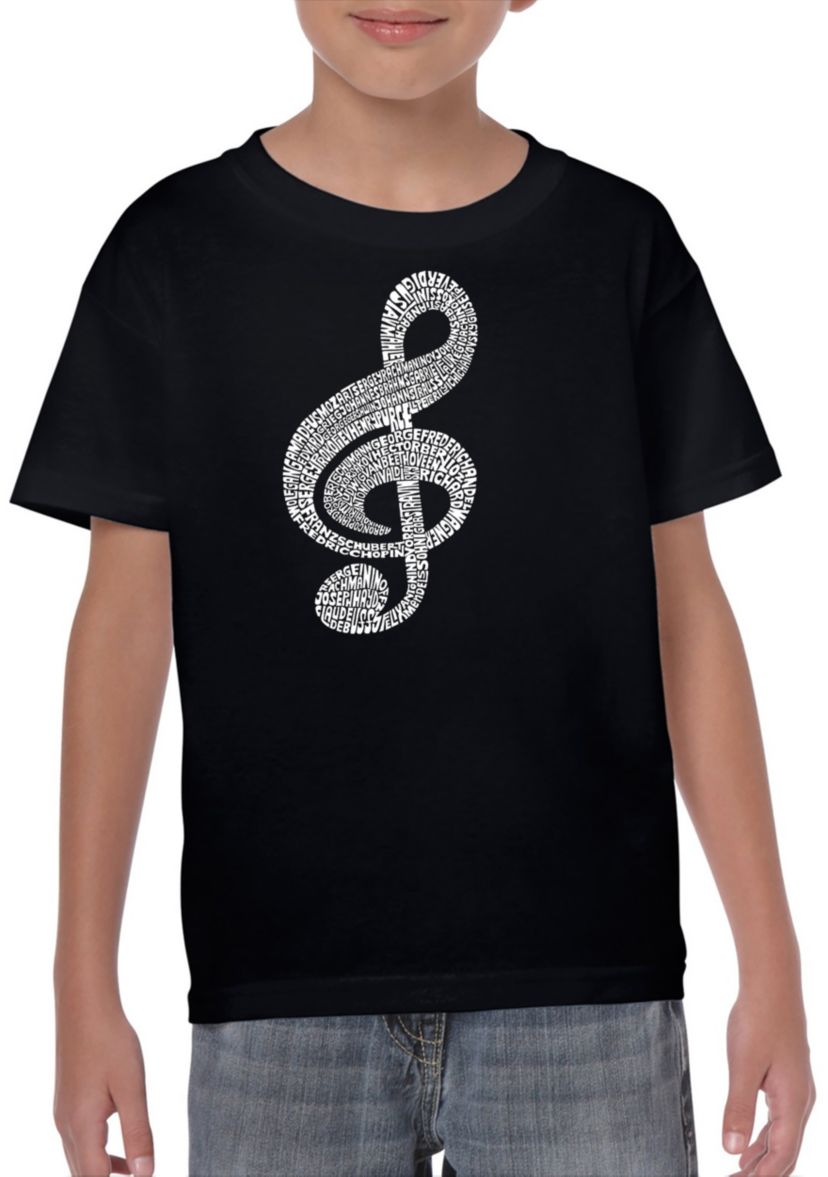 Boys 8-20 Word Art Graphic T-Shirt - Music Note