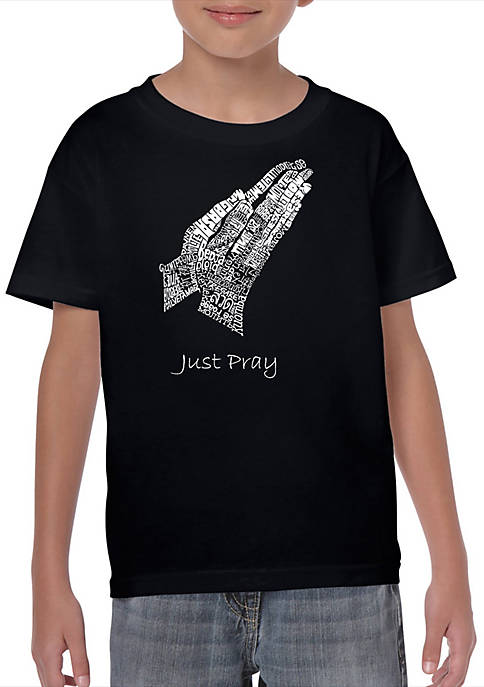 Boys 8-20 Word Art Graphic T-Shirt - Prayer Hands