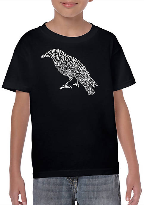 Boys 8-20 Word Art Graphic T-Shirt - Edgar Allen Poes The Raven