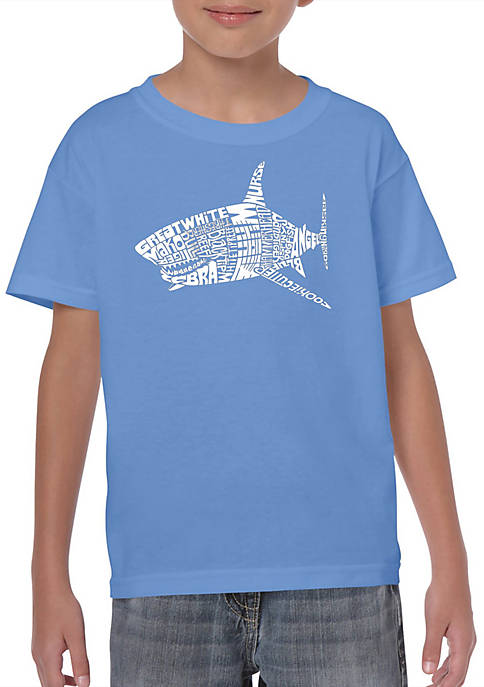 Boys 8-20 Word Art T Shirt - Species of Shark