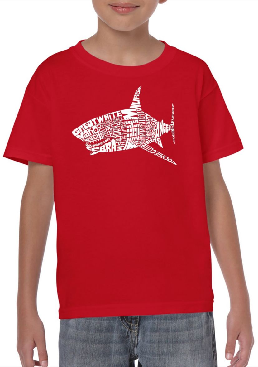 Boys 8-20 Word Art T Shirt - Species of Shark