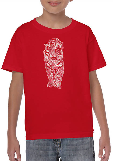 Boys 8-20 Word Art T Shirt - Tiger