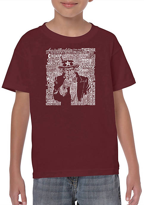 Boys 8-20 Word Art Graphic T-Shirt - Uncle Sam