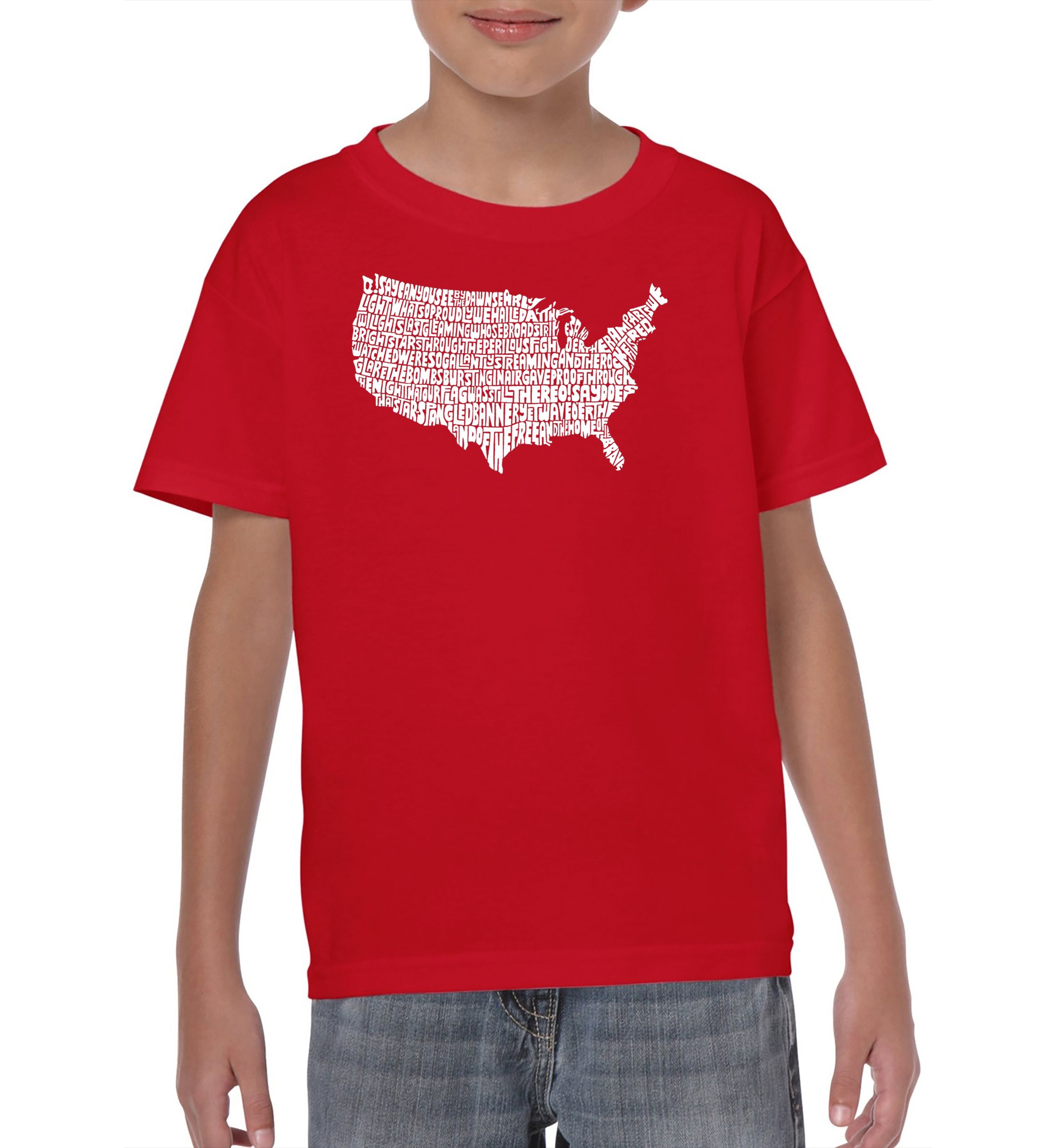 Boys 8-20 Word Art Graphic T-Shirt - The Star Spangled Banner