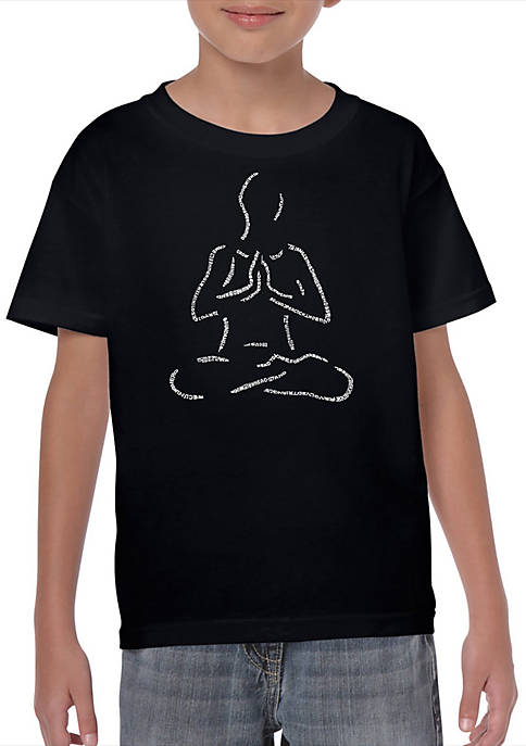 Boys 8-20 Word Art Graphic T-Shirt - Popular Yoga Poses