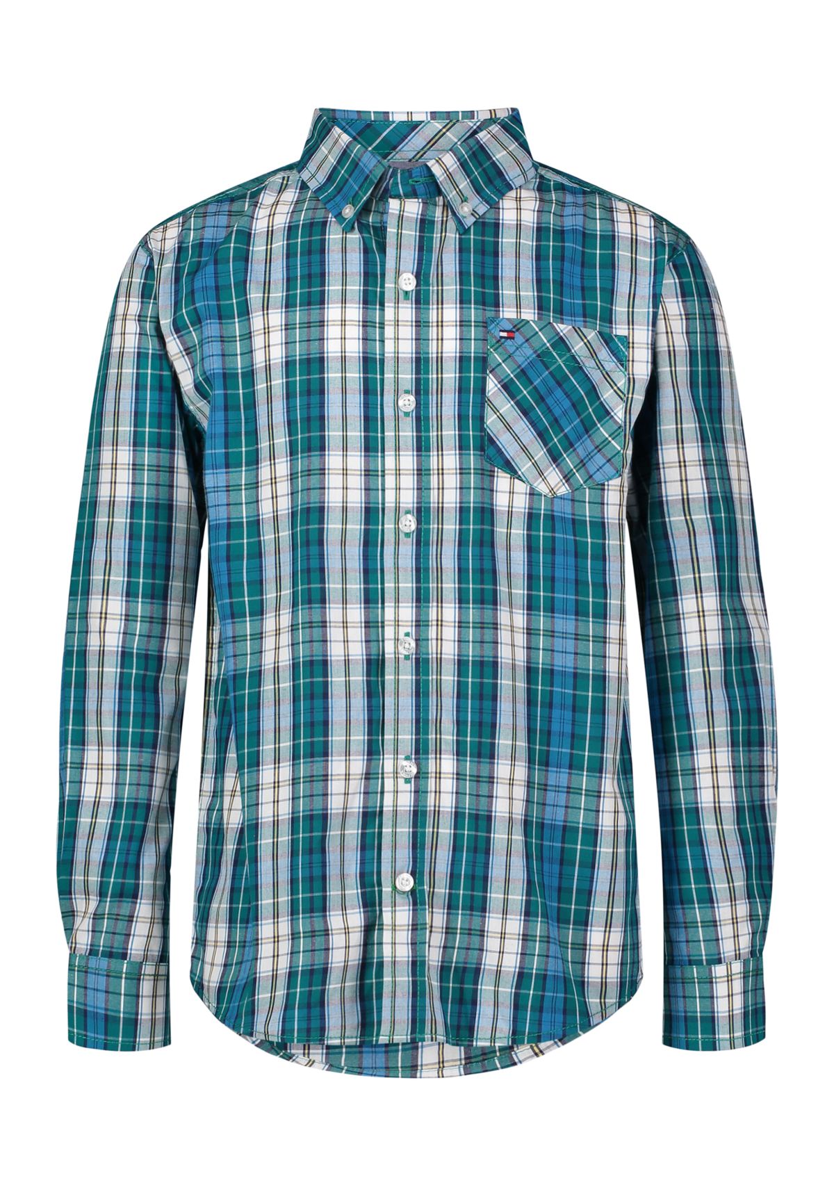 Boys 8-20 Long Sleeve Classic Plaid Shirt