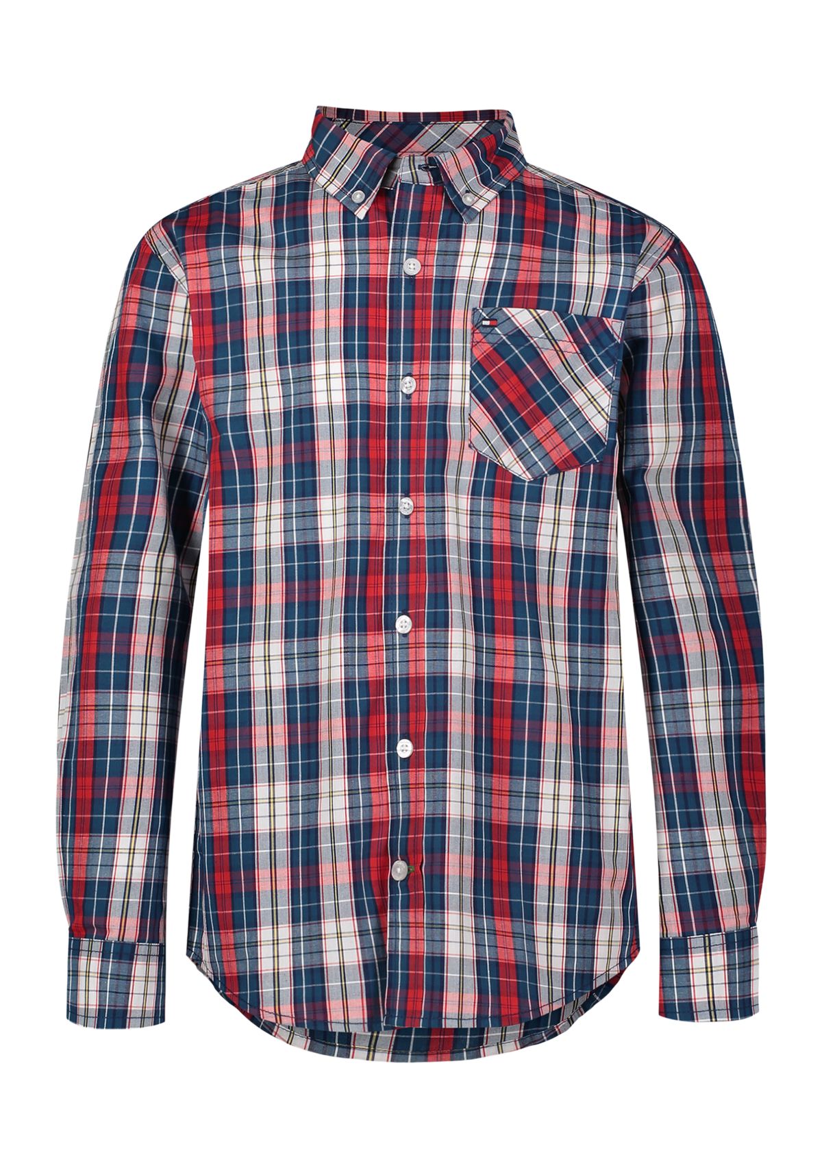 Boys 8-20  Long Sleeve Plaid Shirt 