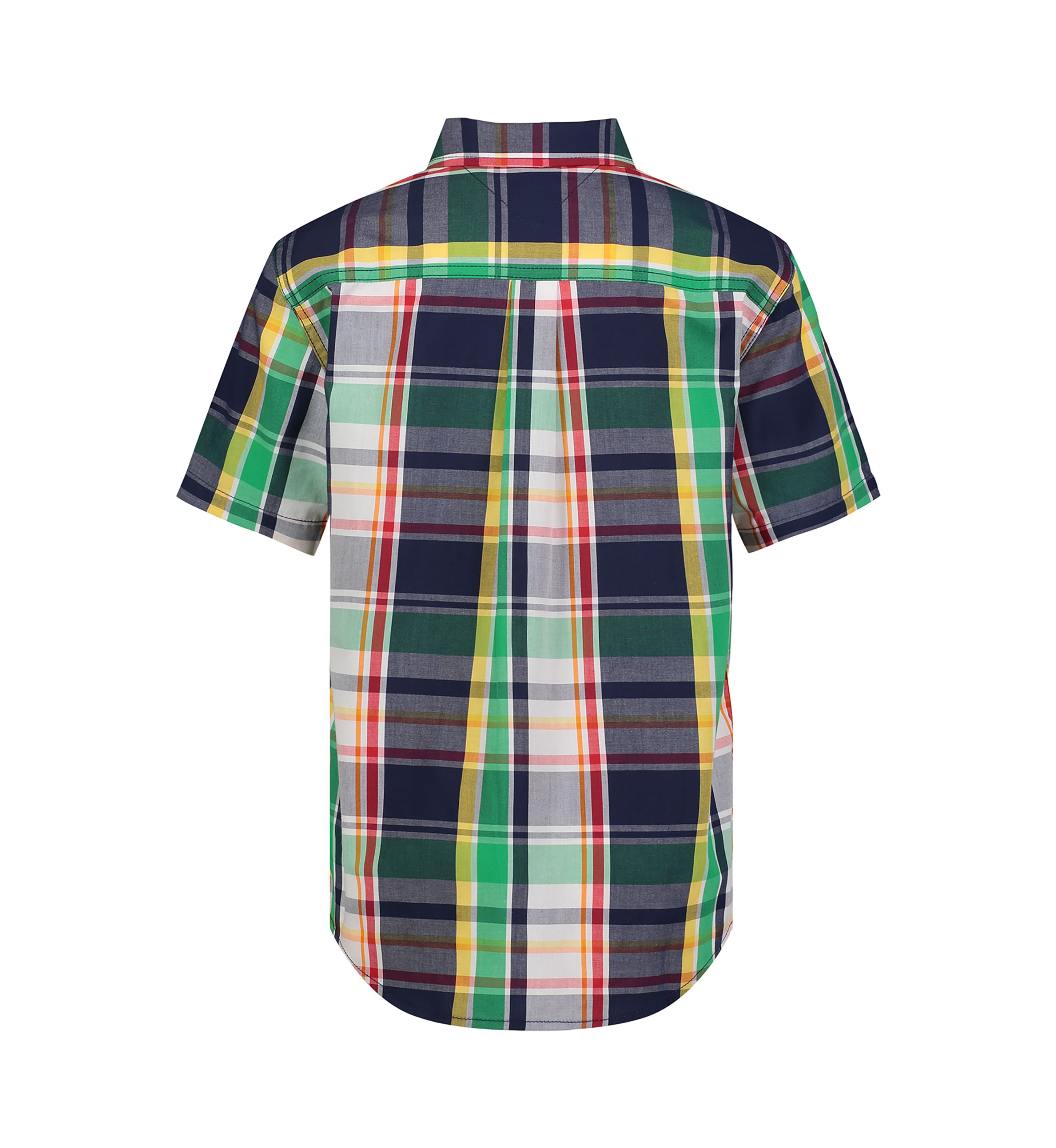 Boys 4-7 Short Sleeve Woven Multi Plaid Shirt