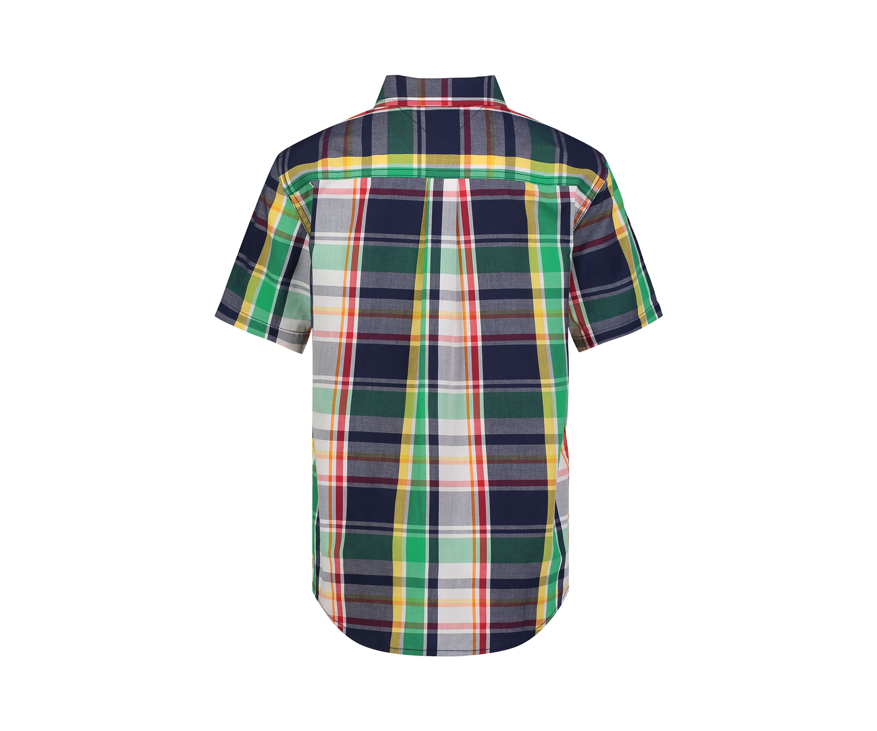 Boys 4-7 Short Sleeve Woven Multi Plaid Shirt
