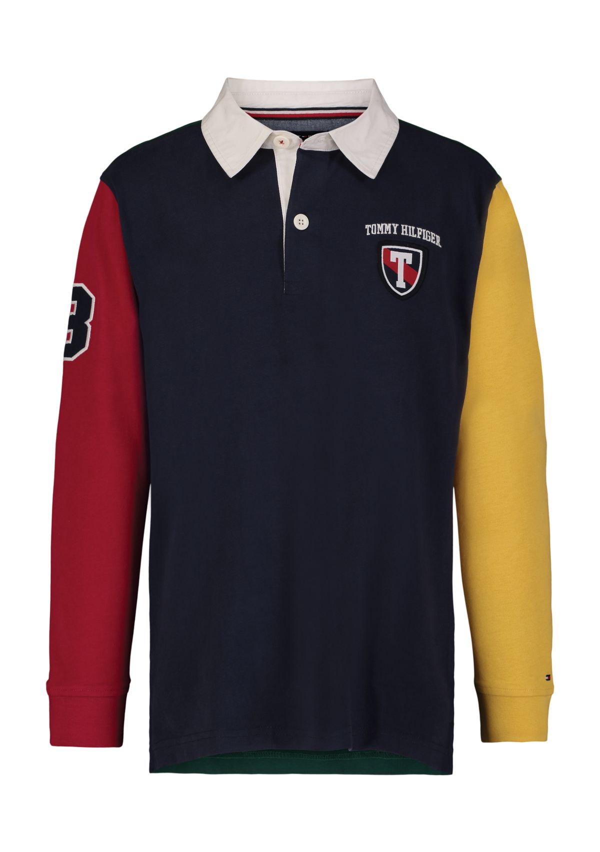 Boys 8-20 Color Blocked Rugby Graphic Polo Shirt