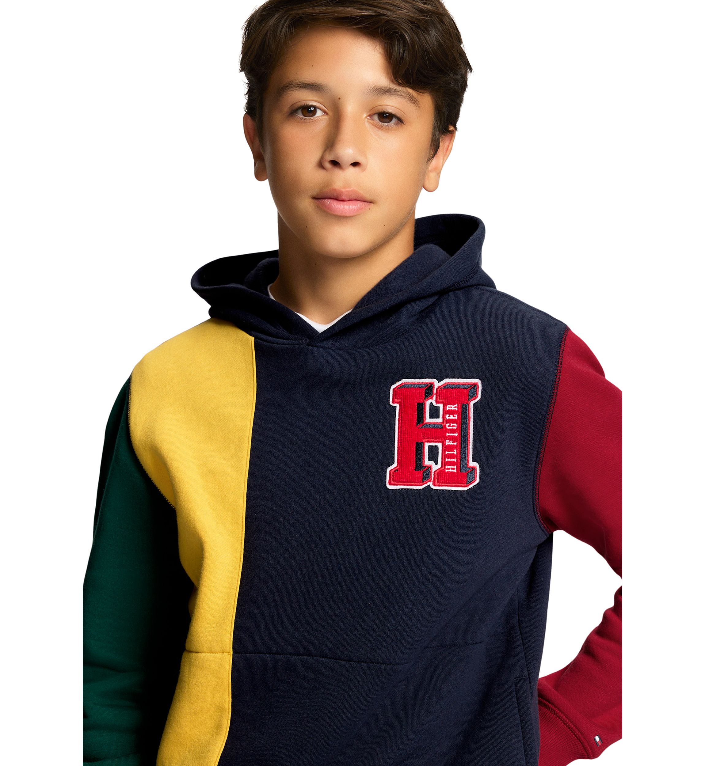 Boys 8-20 Color Blocked Logo Hoodie