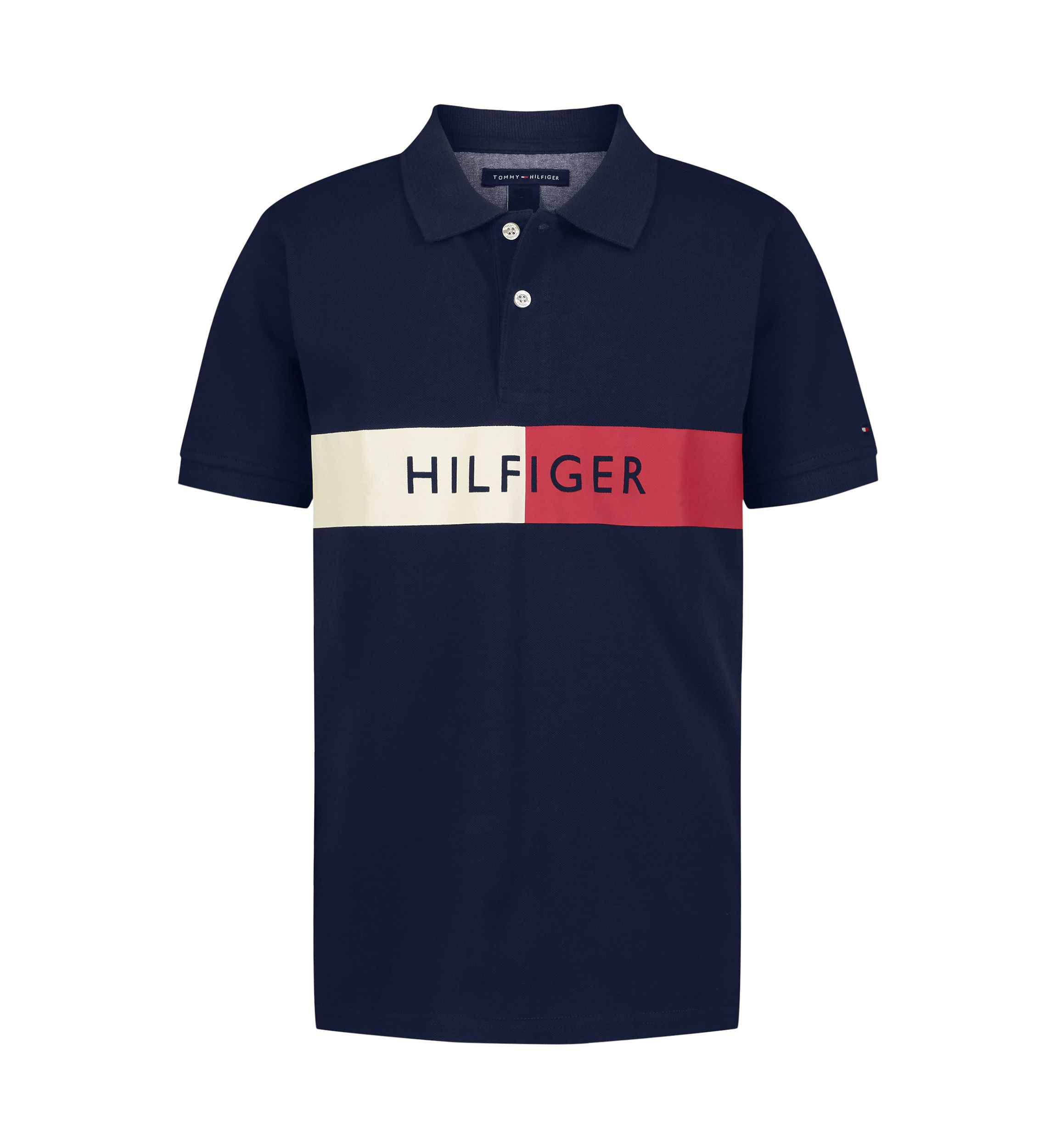 Boys 8-20 Split Stripe Color Blocked Polo Shirt
