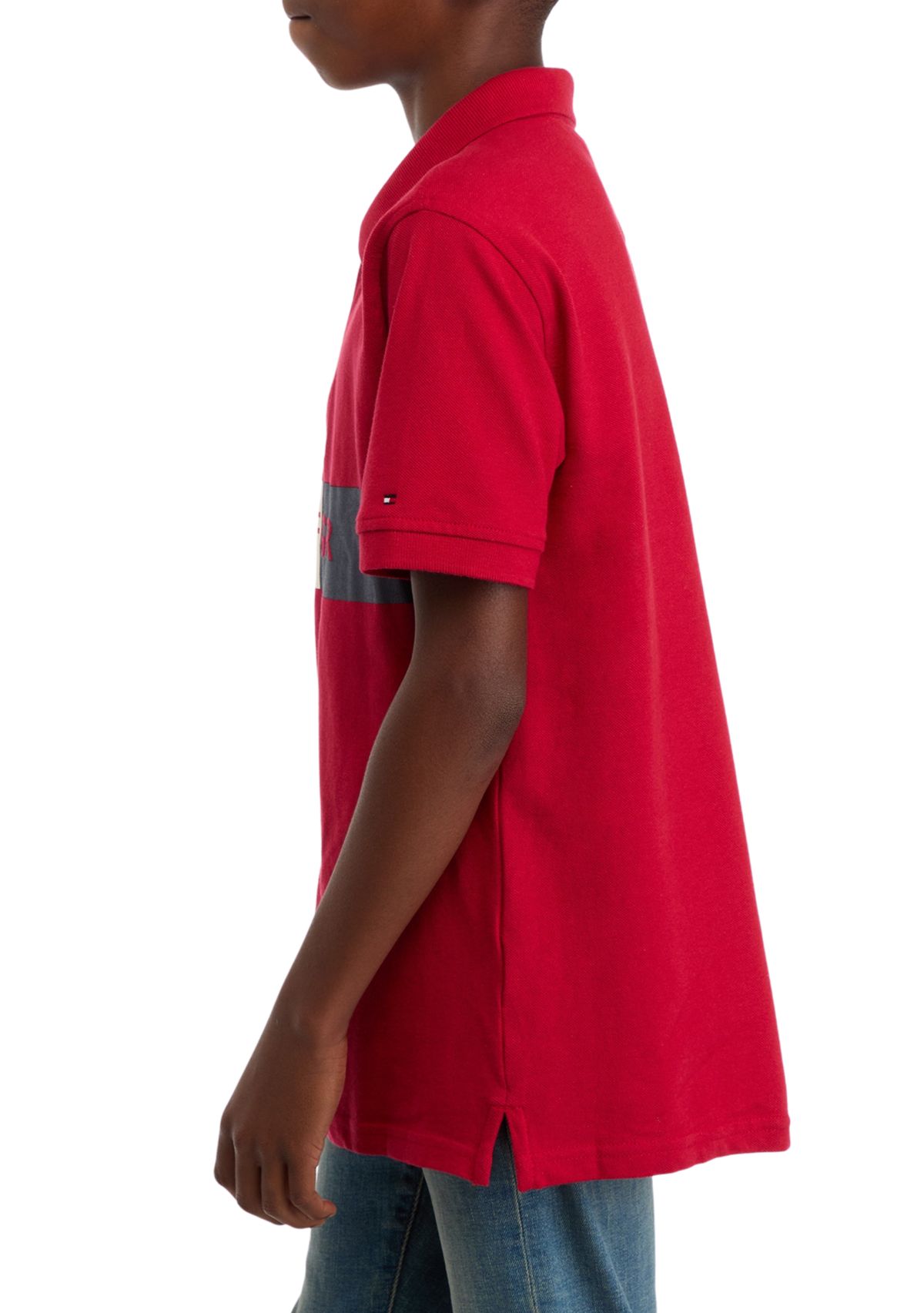 Boys 8-20 Split Stripe Polo Shirt