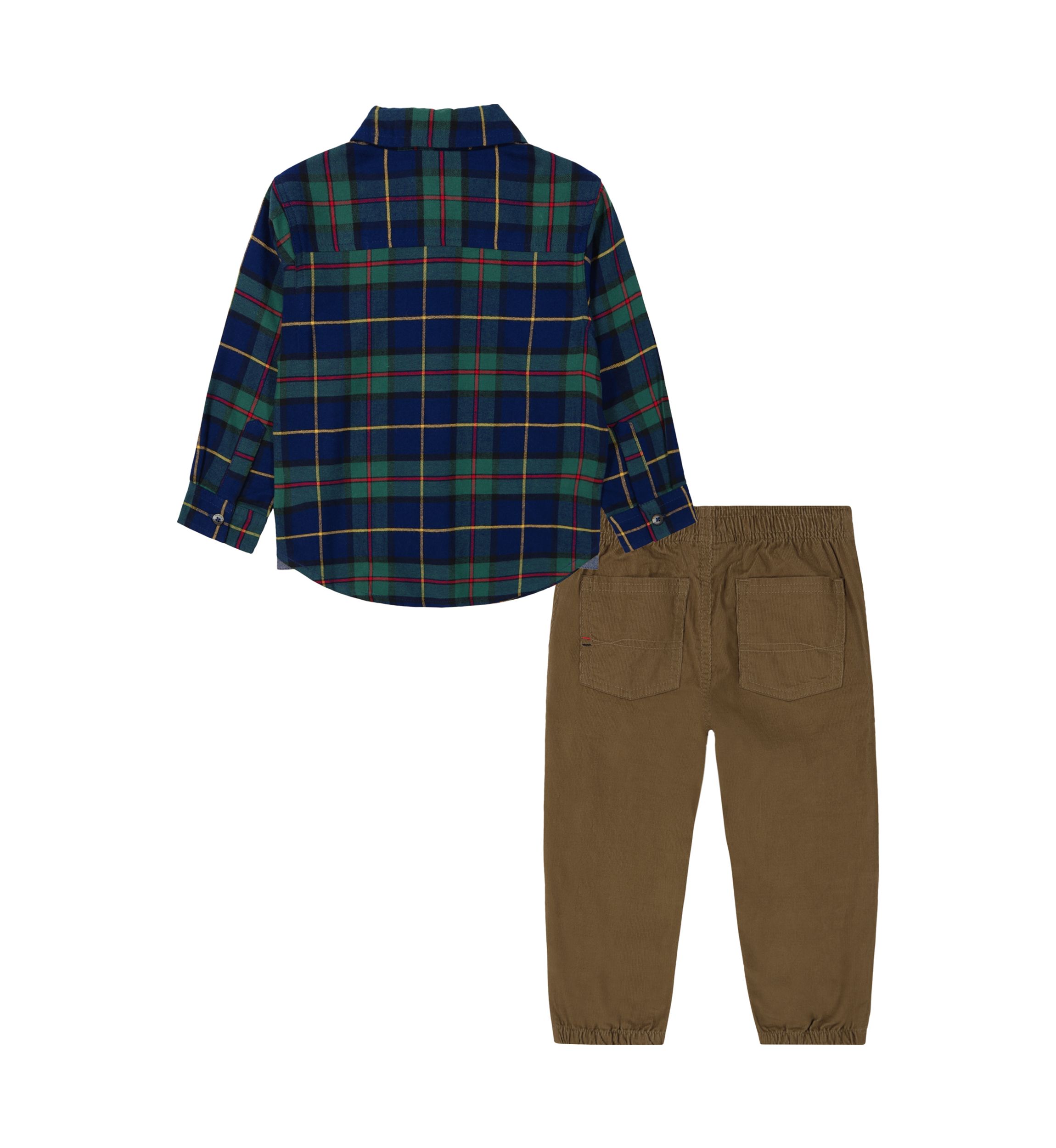 Boys 4-7 Plaid Printed Woven Set