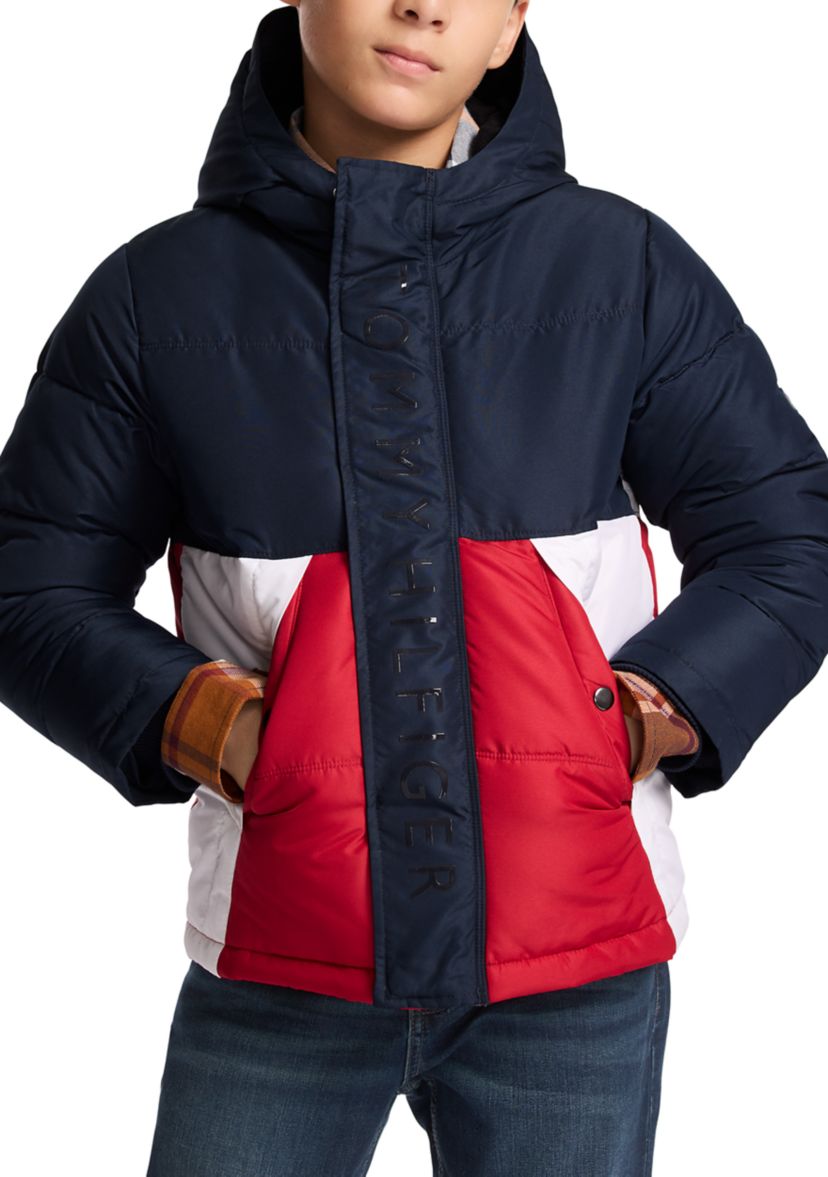 Boys 8-20 Tommy Hilfiger Color Block Puffer