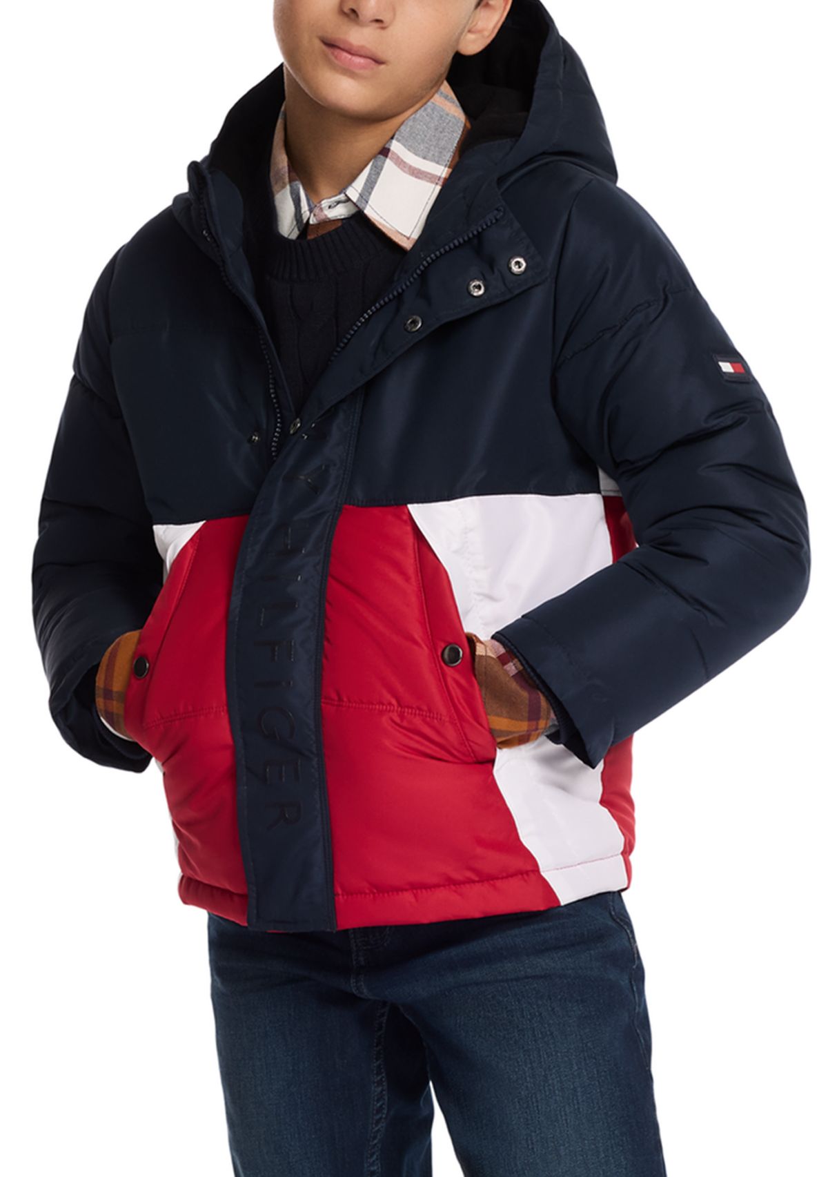 Boys 8-20 Tommy Hilfiger Color Block Puffer