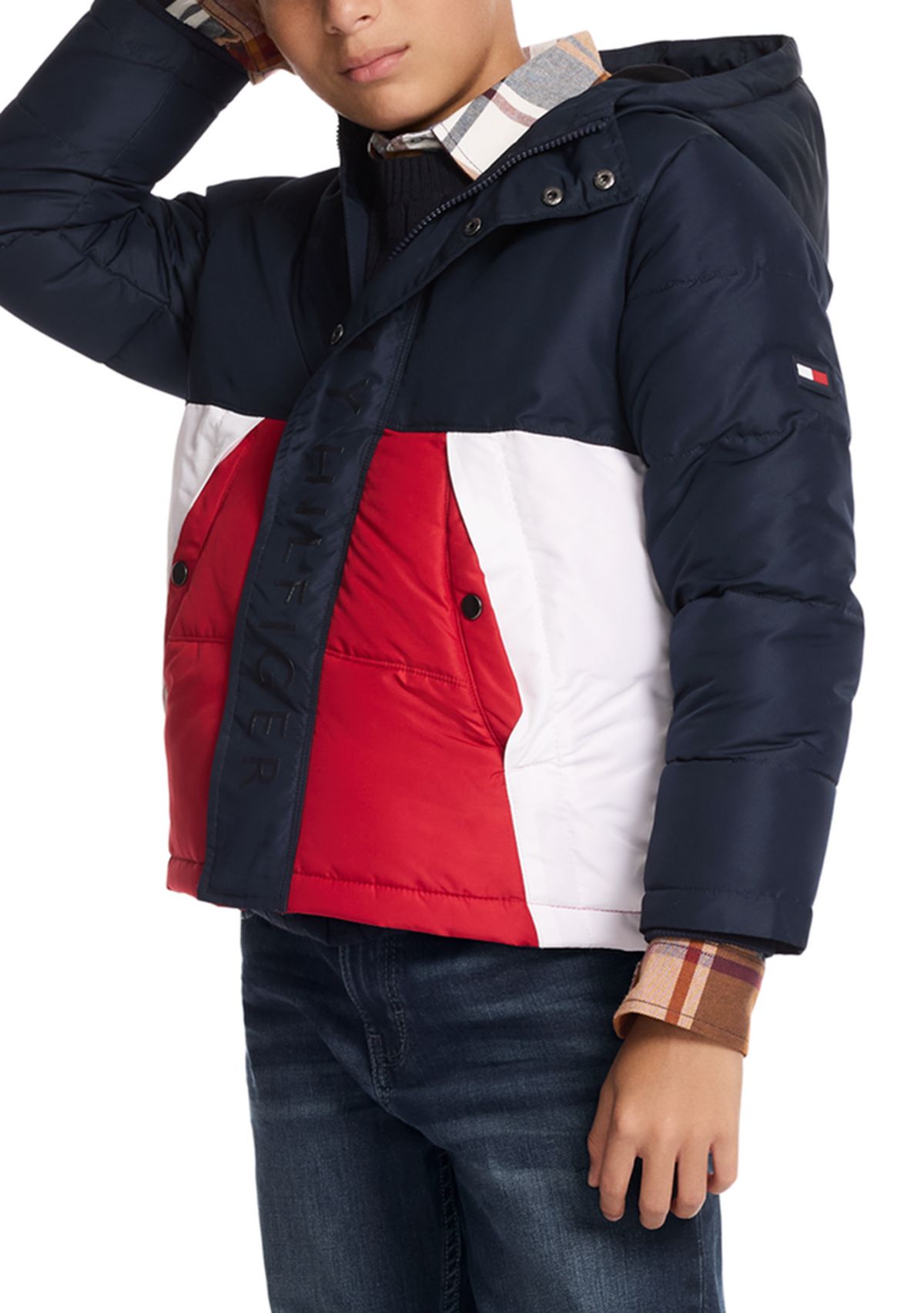 Boys 8-20 Tommy Hilfiger Color Block Puffer