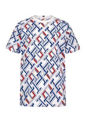 Tommy Hilfiger Boys 8-20 Short Sleeve Cotton Logo Printed T-Shirt