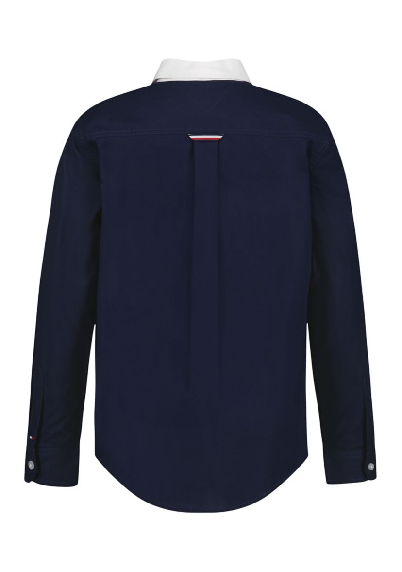 Boys 8-20 Long Sleeve Chest Flag Button Down Shirt 