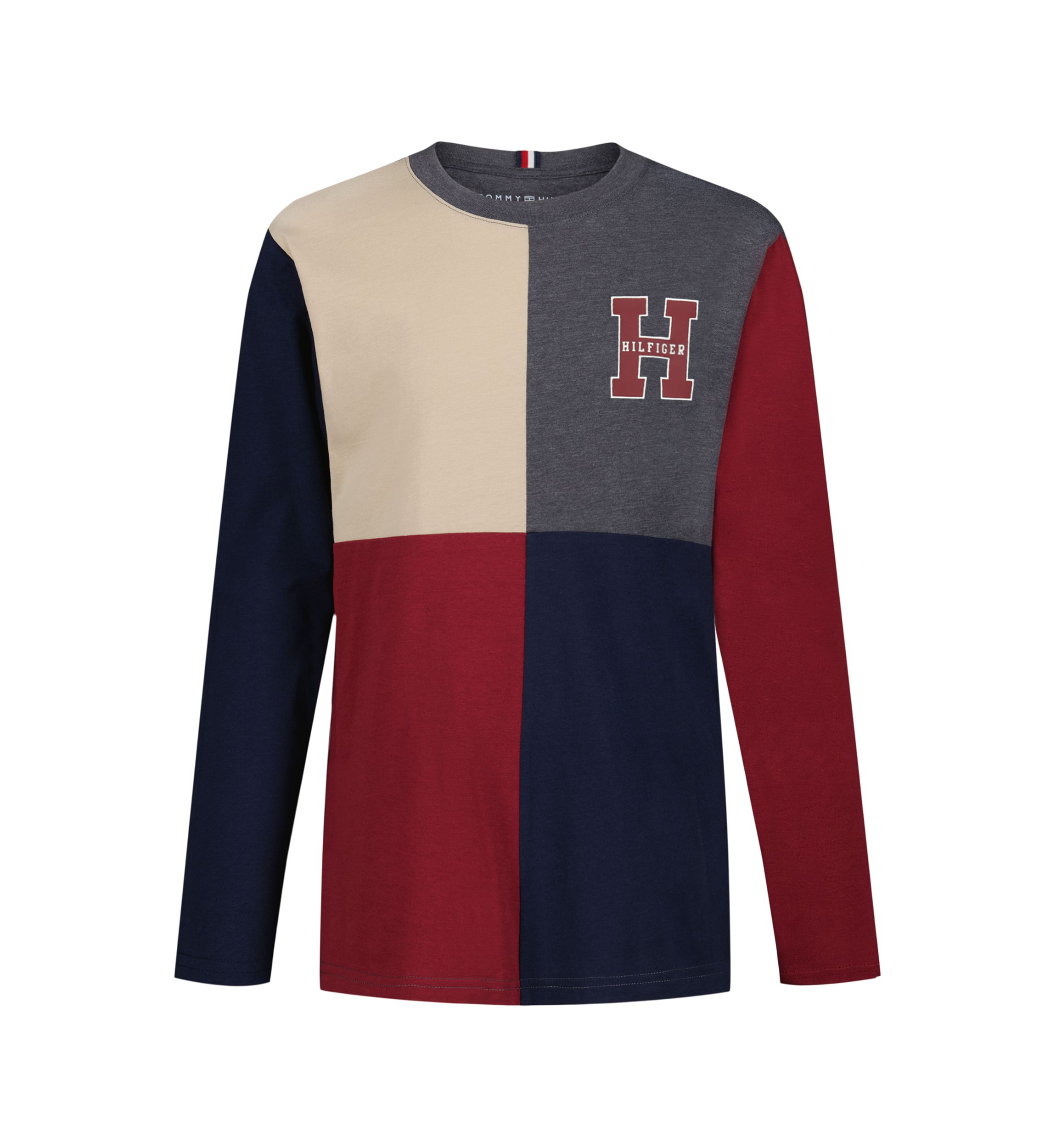 Boys 8-20 Long Sleeve Quad Block T-Shirt 