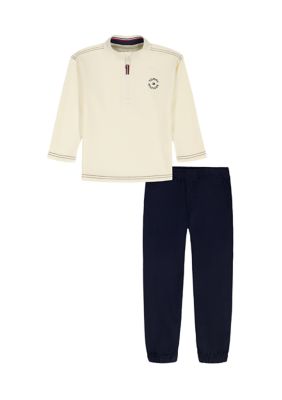 Tommy Hilfiger Boys 4-7 Long Sleeve T-Shirt and Pants Set, 6