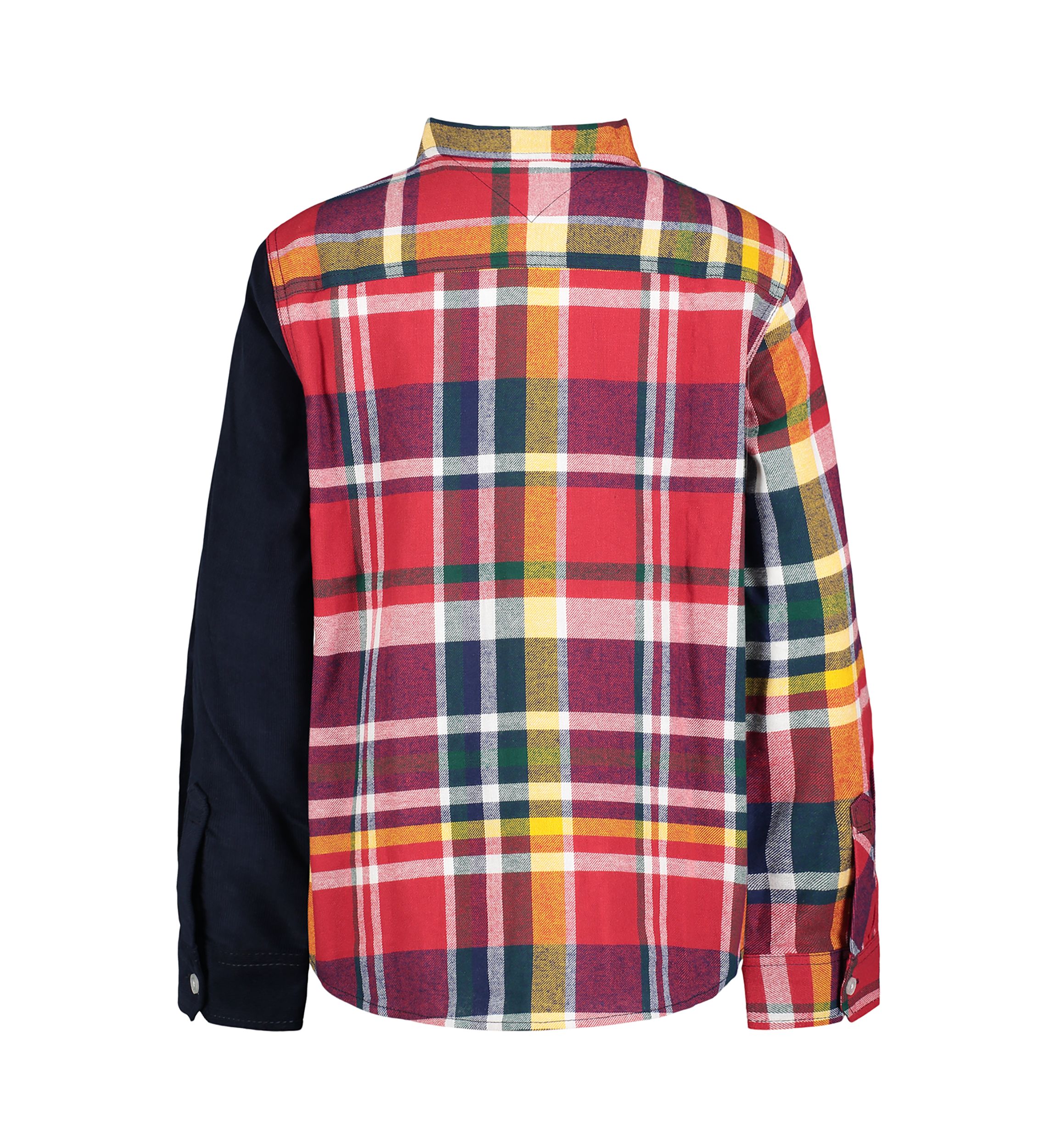 Boys 8-20 Plaid Color Blocked Shirt
