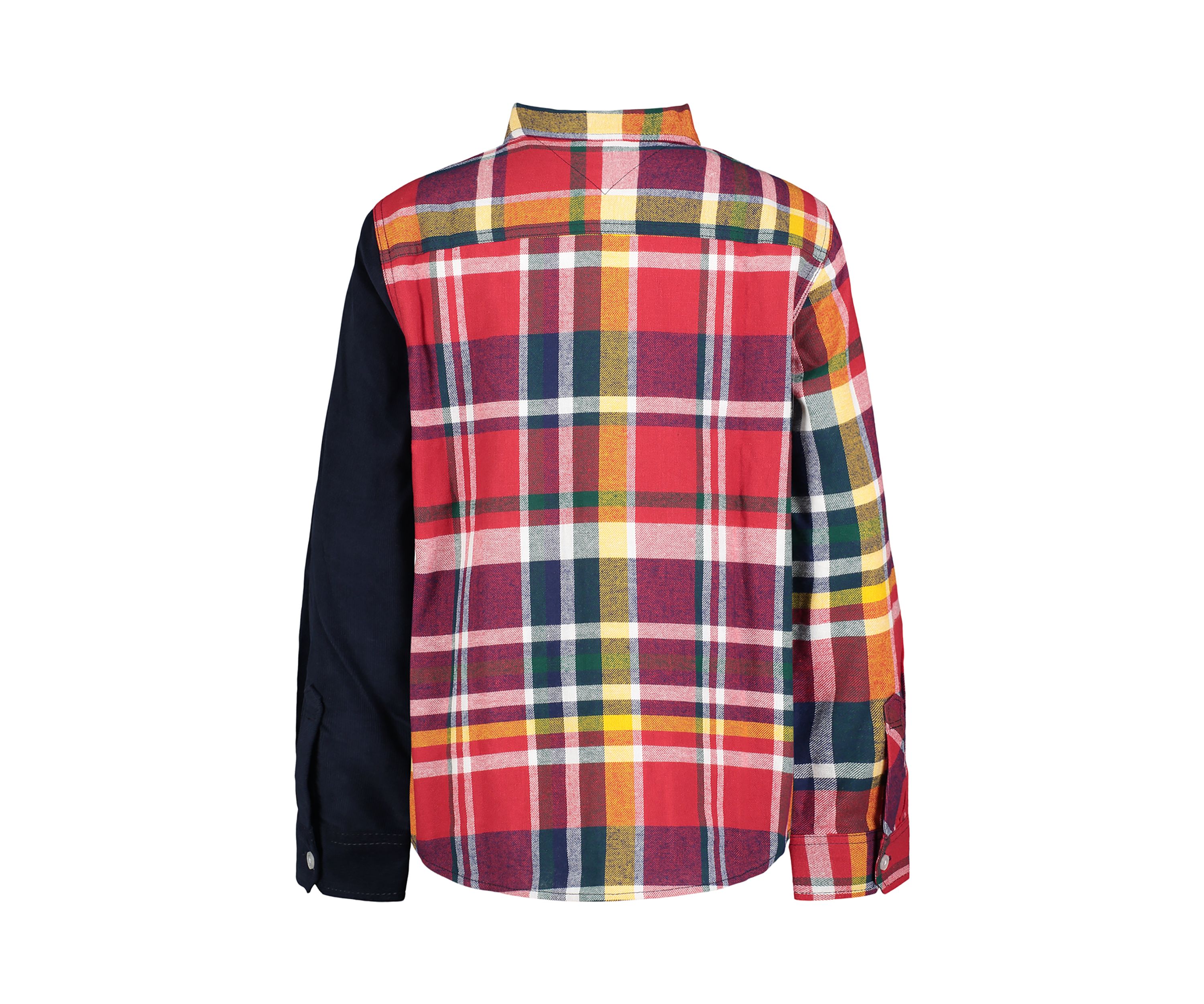 Boys 8-20 Plaid Color Blocked Shirt