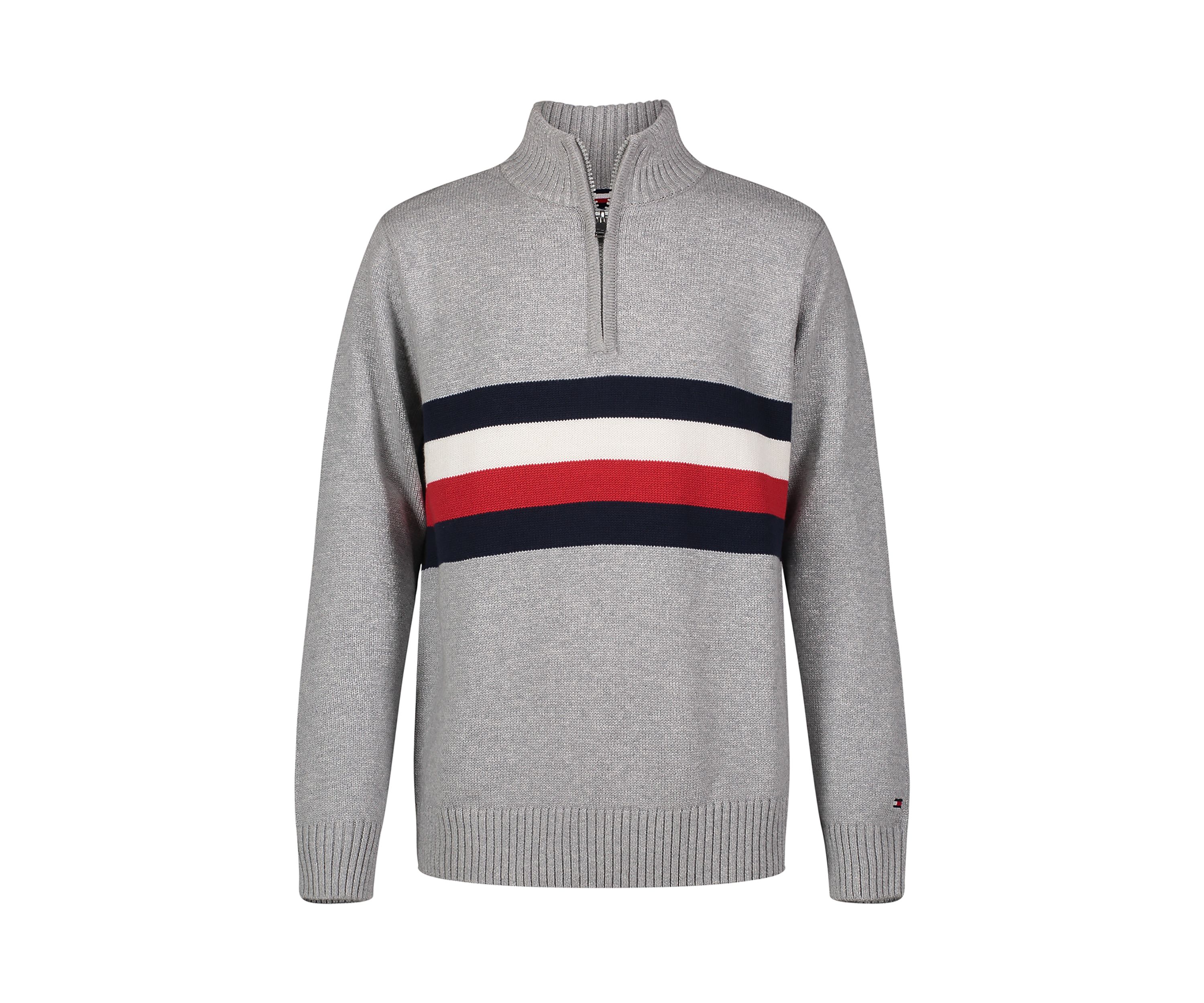 Boys 4-7 Signature Stripe 1/4 Zip Sweater
