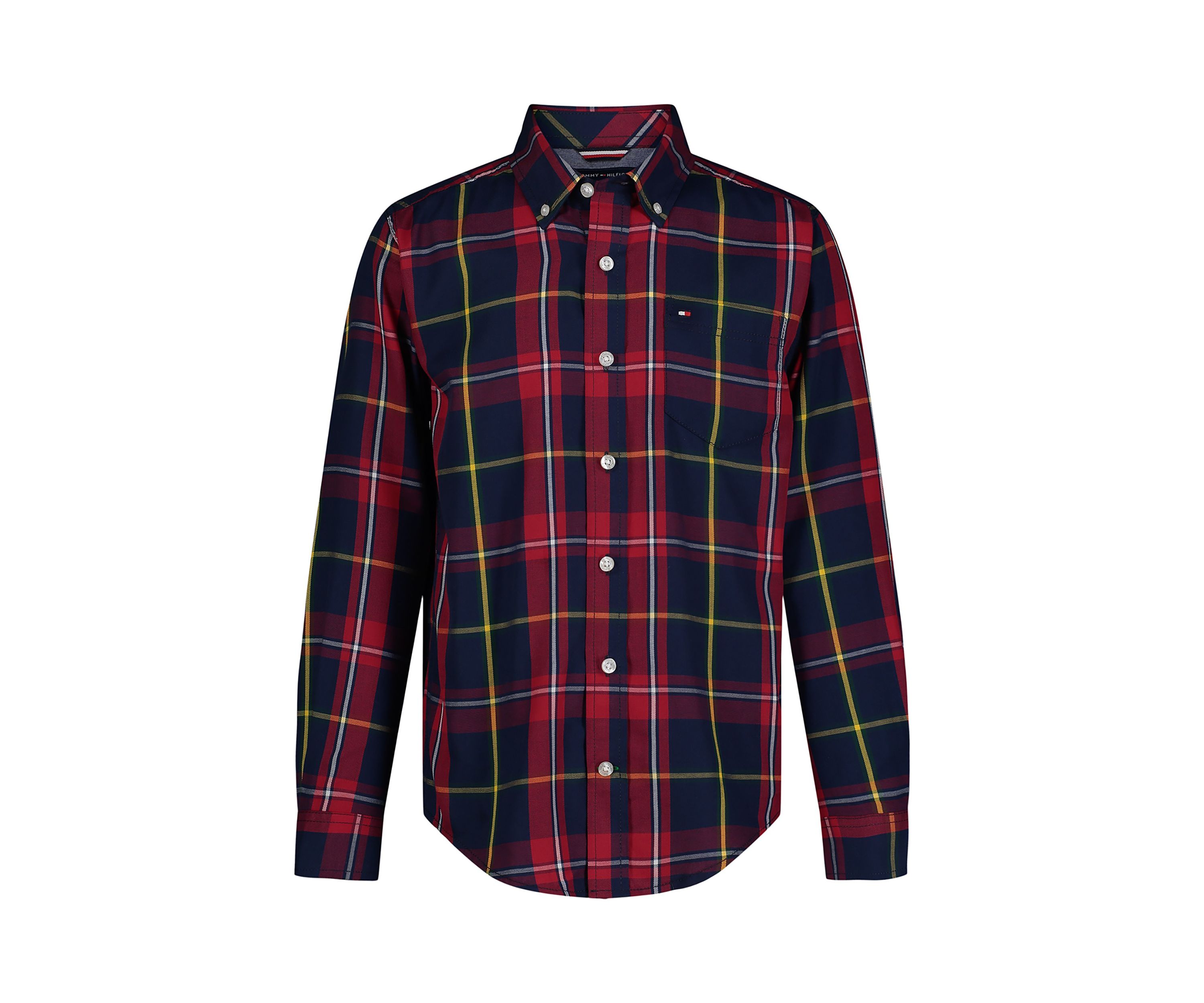 Boys 4-7 Yarn Dyed Plaid Printed Shirt