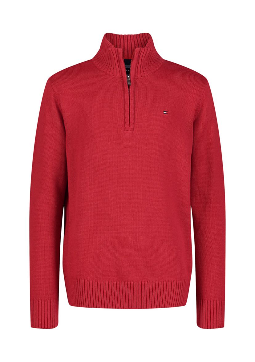 Boys 4-7 Solid 1/4 Zip Sweater