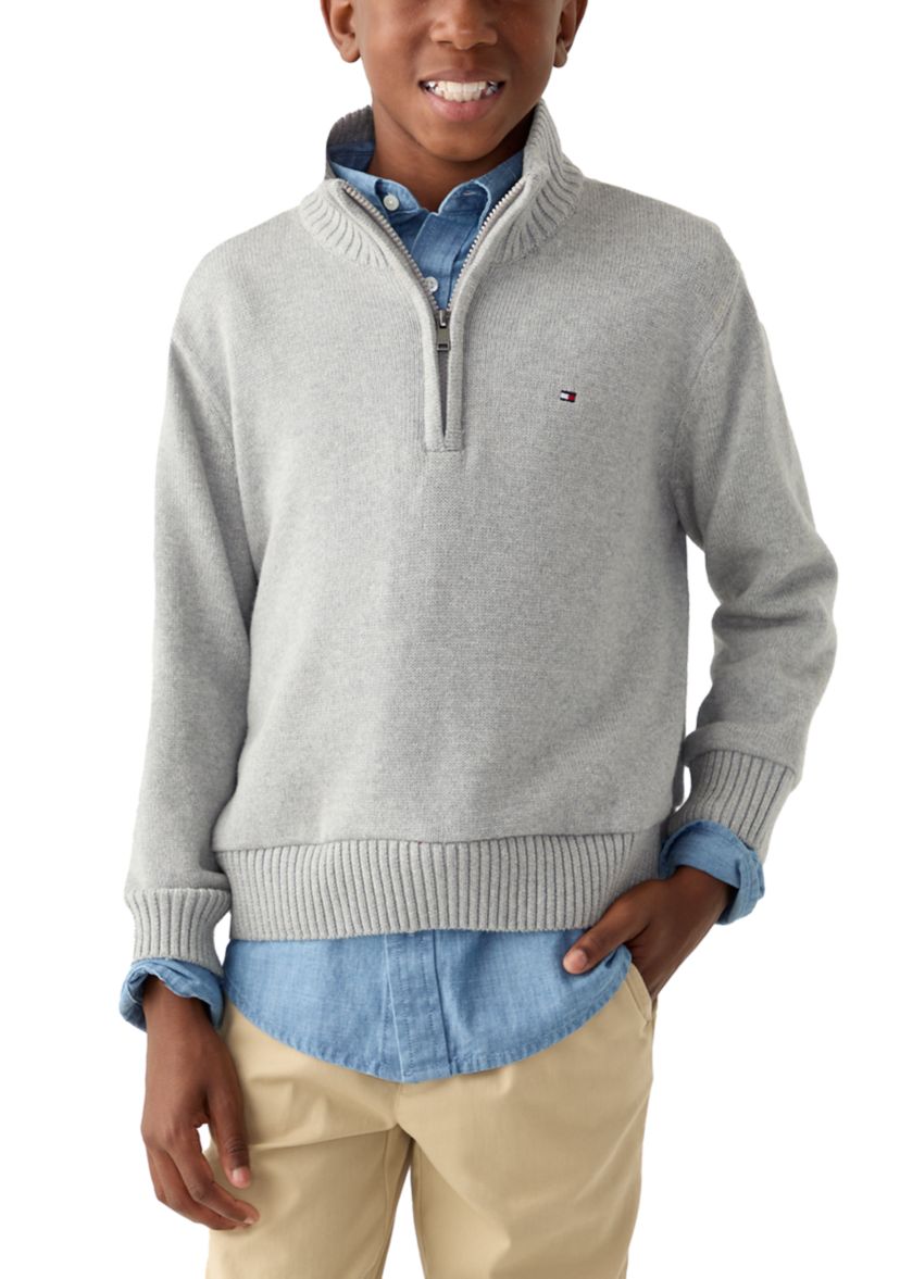 Boys 8-20 1/4 Zip Sweater 