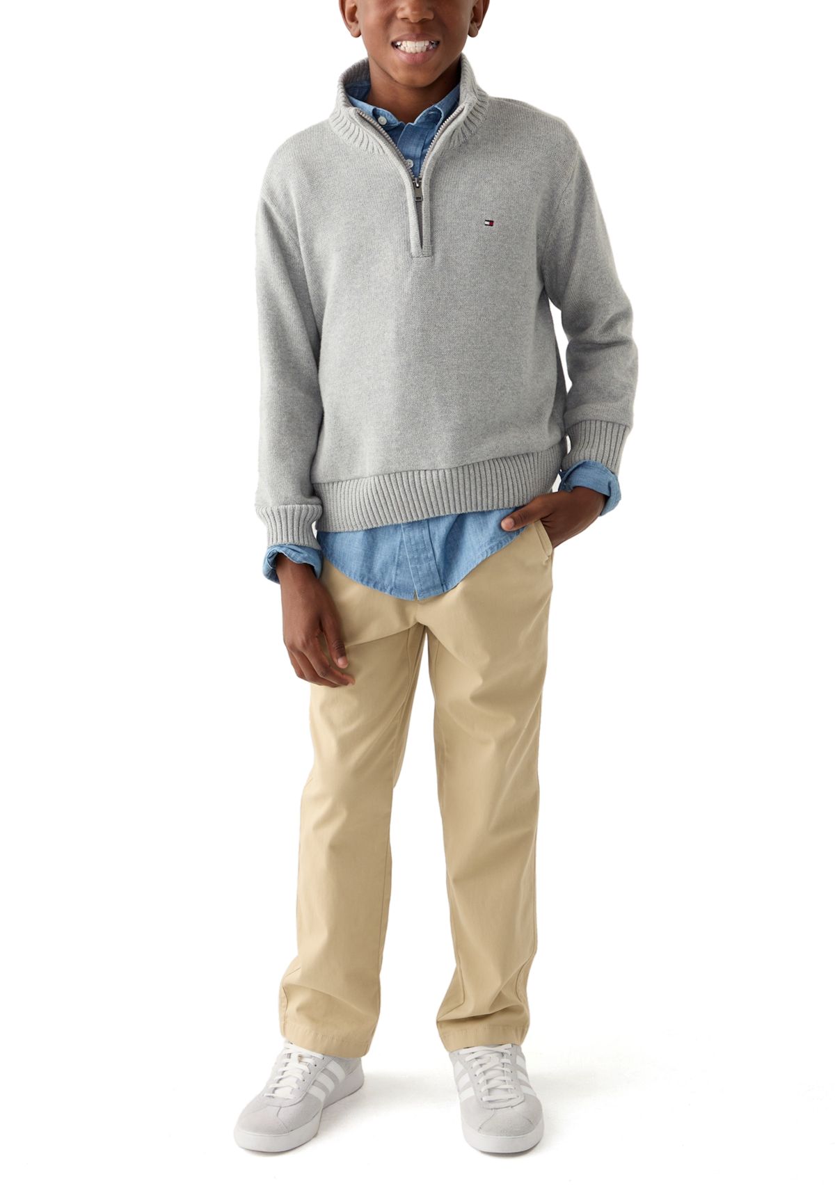 Boys 8-20 1/4 Zip Sweater 