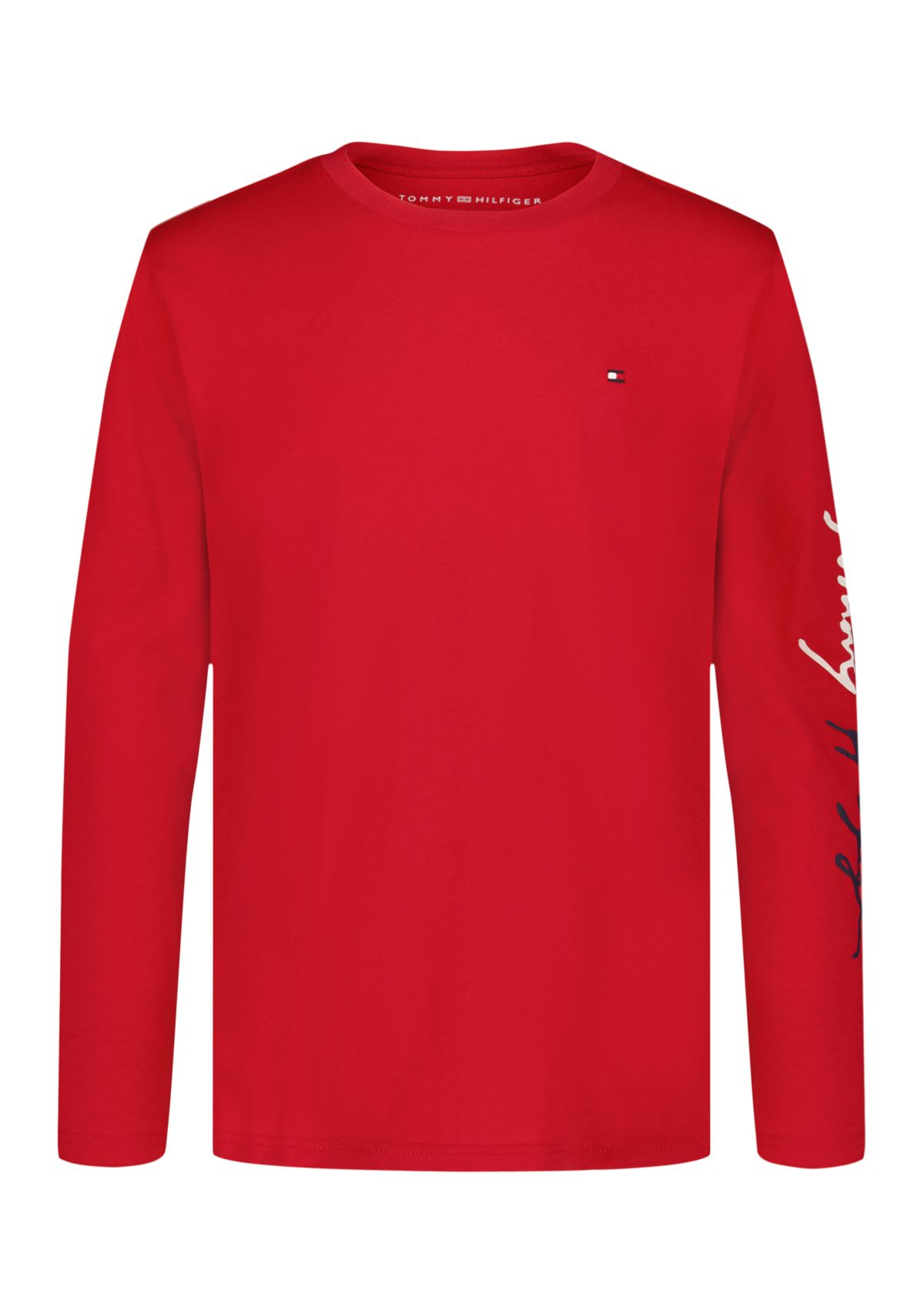 Boys 8-20 Long Script Sleeve T-Shirt