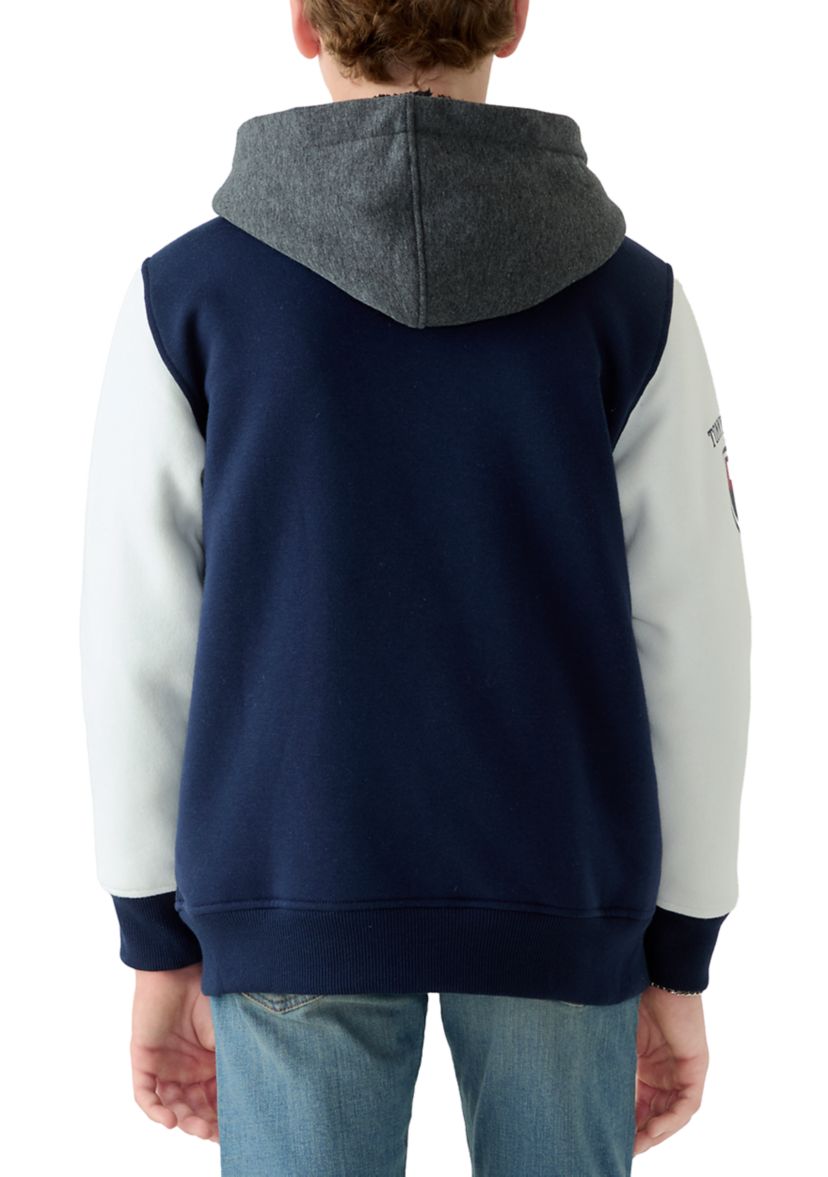 Boys 8-20 2 Tone Full Zip Sherpa Fleece Jacket