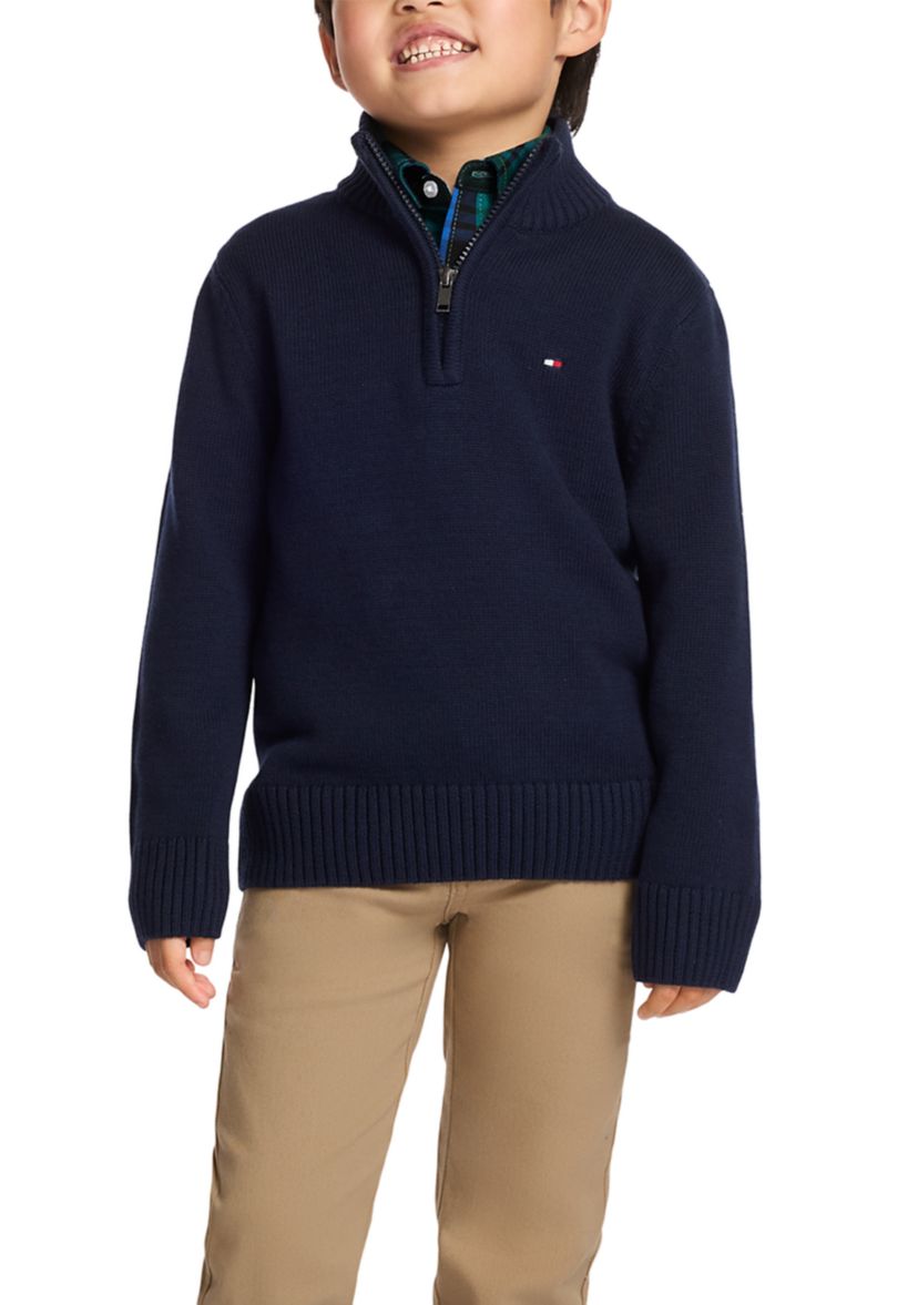 Boys 8-20 1/4 Zip Sweater 
