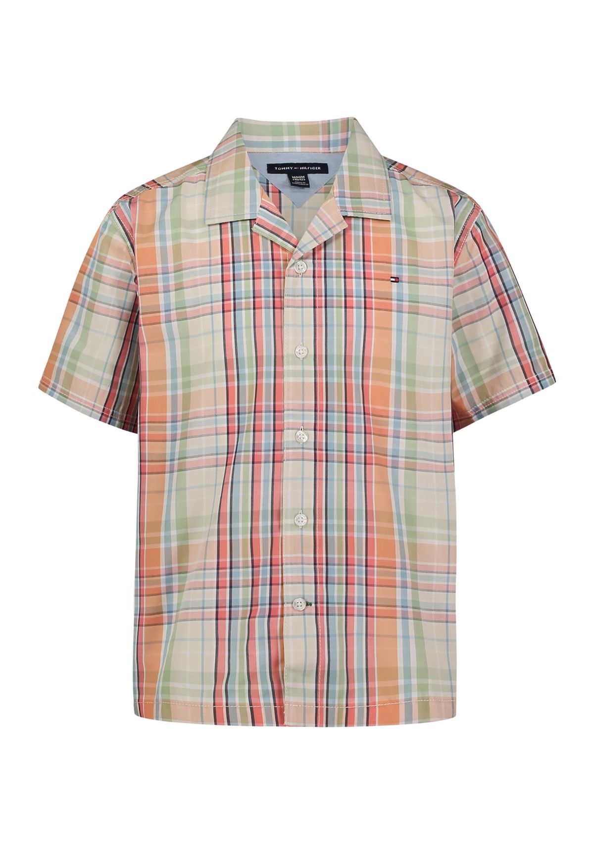 Boys 4-7 Short Sleeve Yarn Dyed Camp Shirt