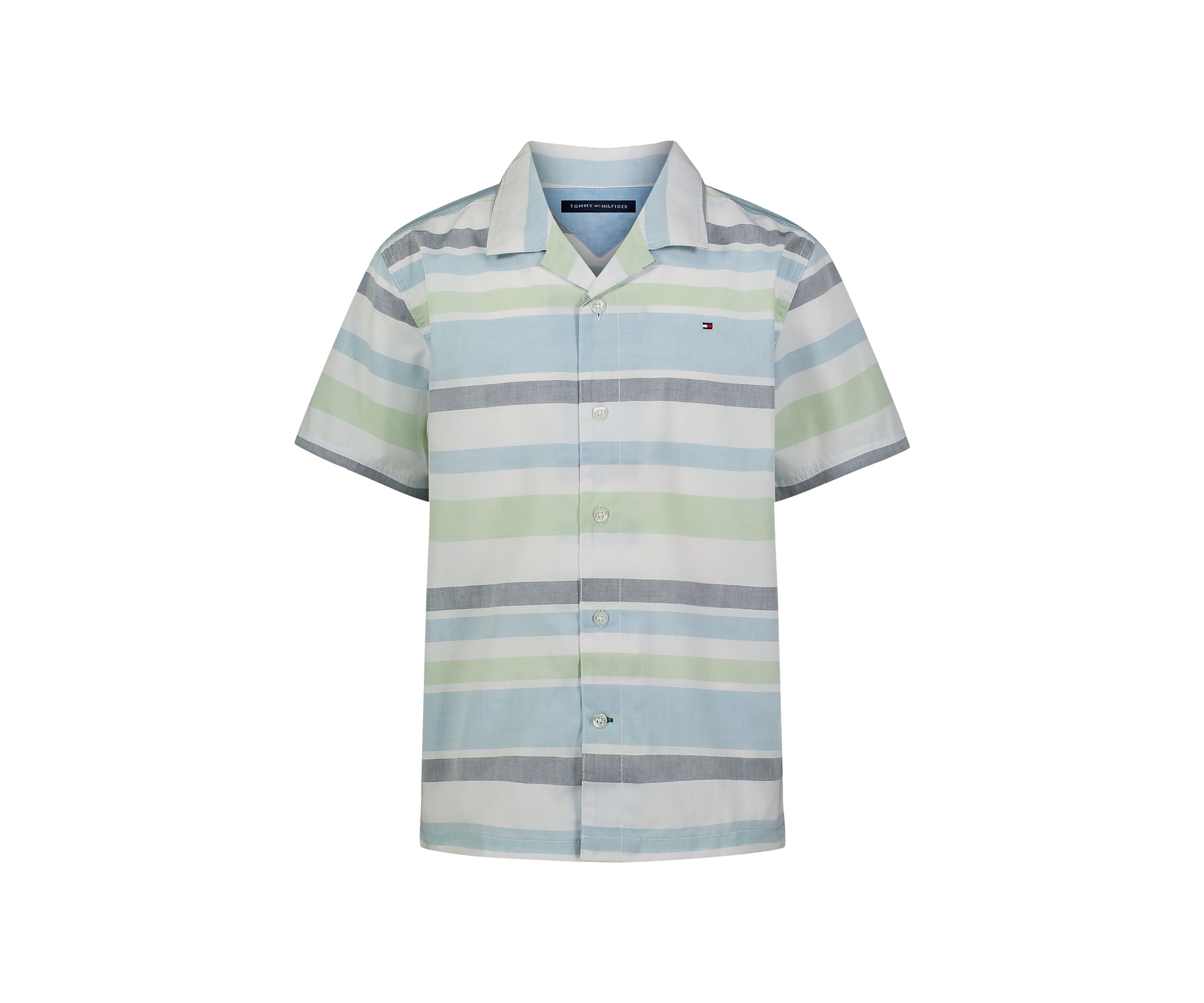 Boys 8-20 Yarn Dyed Stripe Camp Shirt